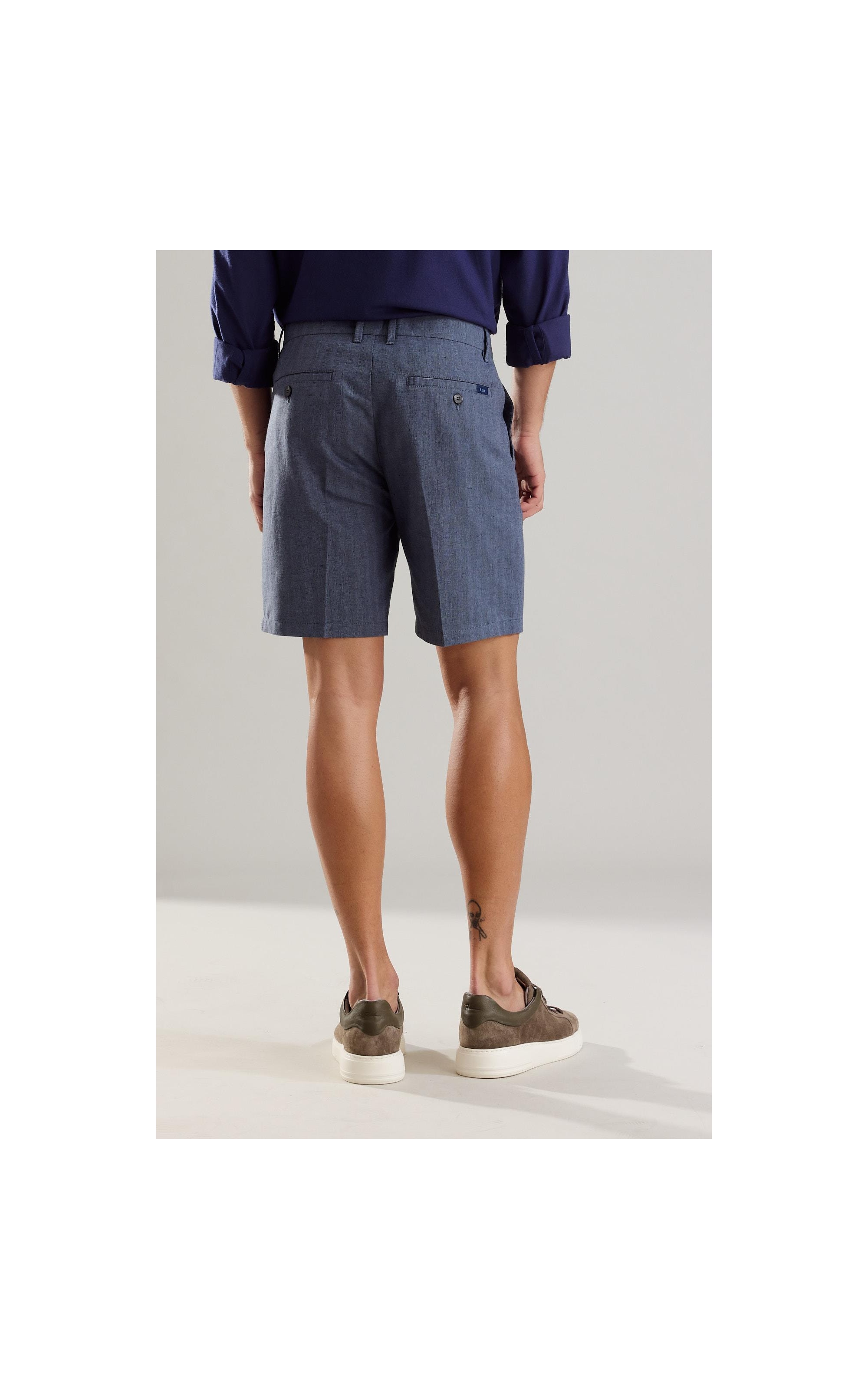 Bermuda Linho  Chino Chevil Ft Marinho