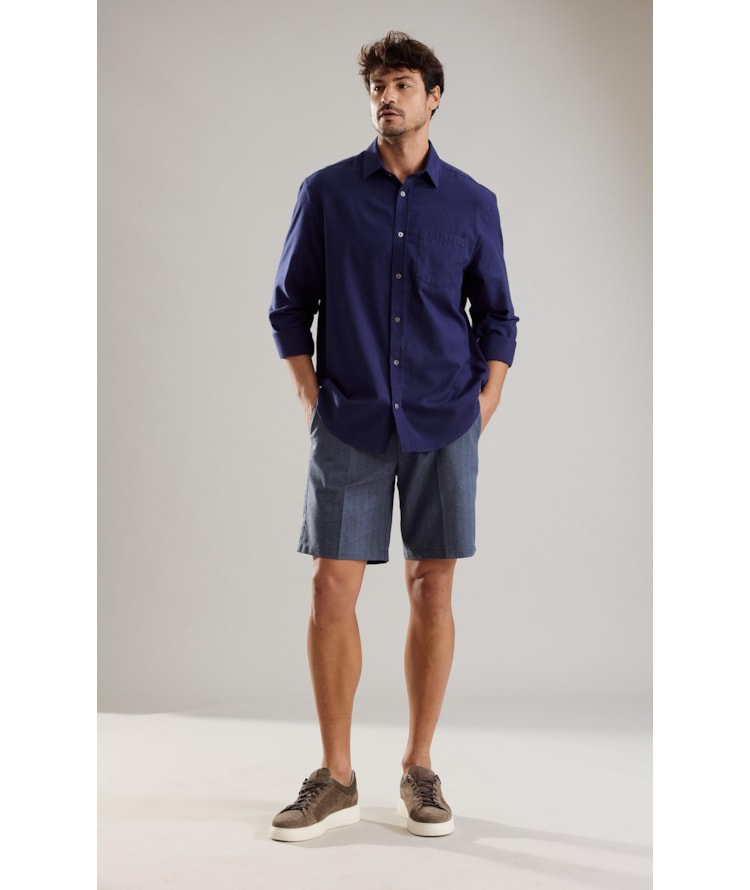 Bermuda Linho  Chino Chevil Ft Marinho