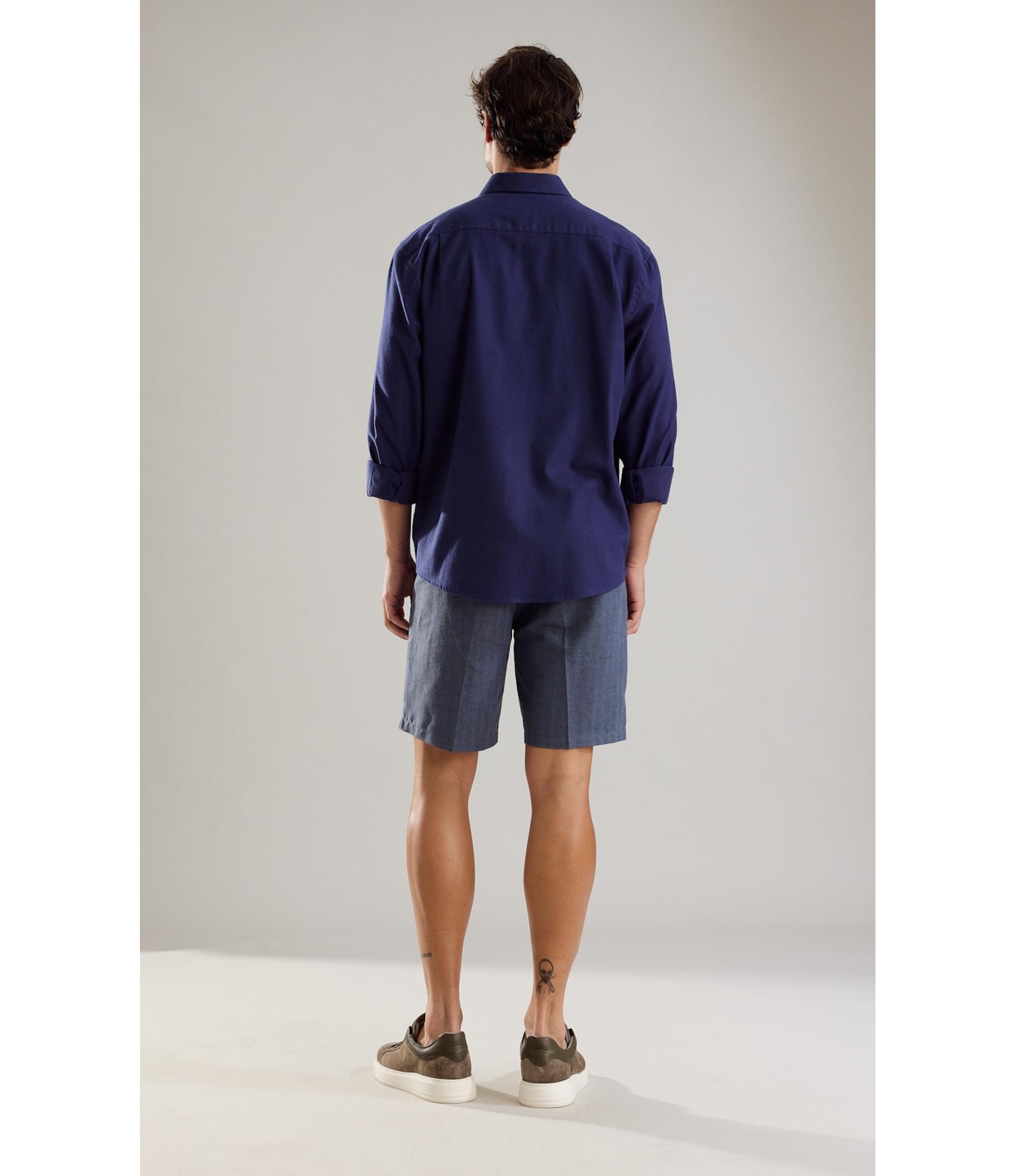 Bermuda Linho  Chino Chevil Ft Marinho