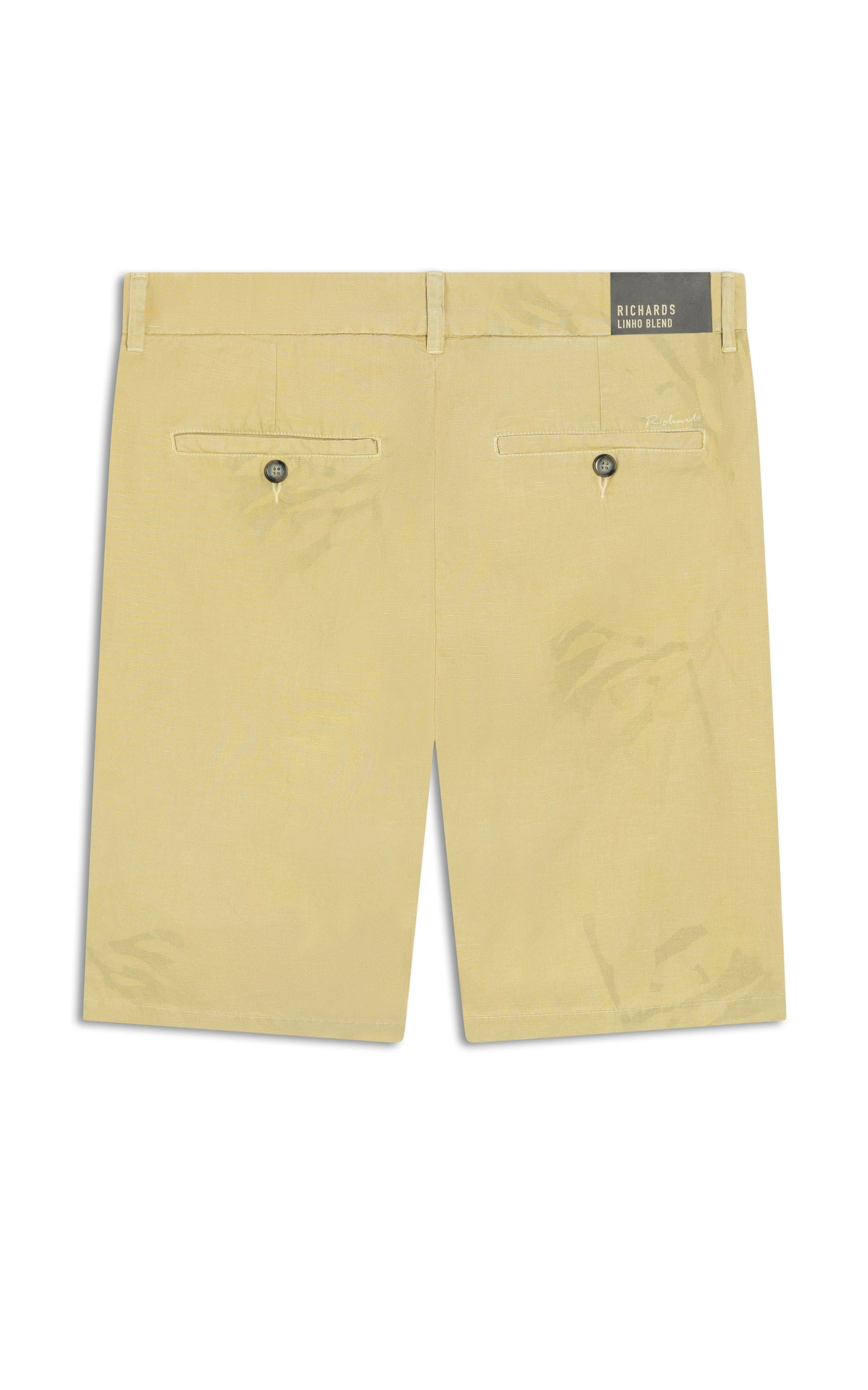 Bermuda Linho  Chino Corais Amarelo Claro