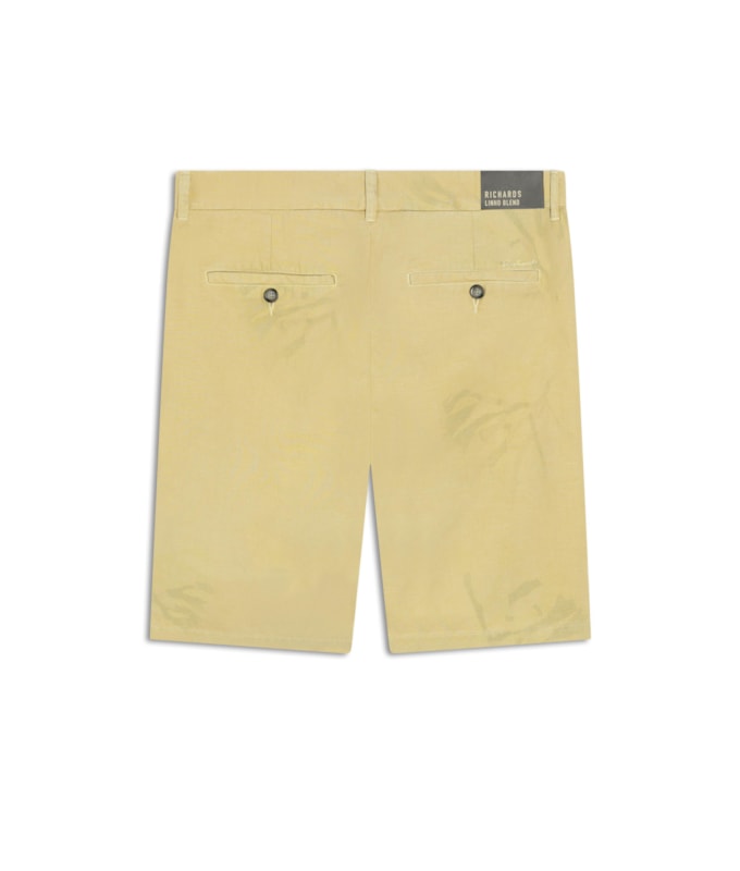 Bermuda Linho  Chino Corais Amarelo Claro