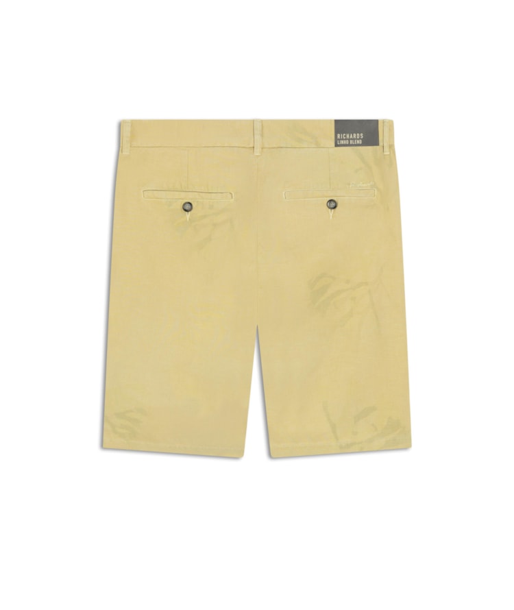 Bermuda Linho  Chino Corais Amarelo Claro