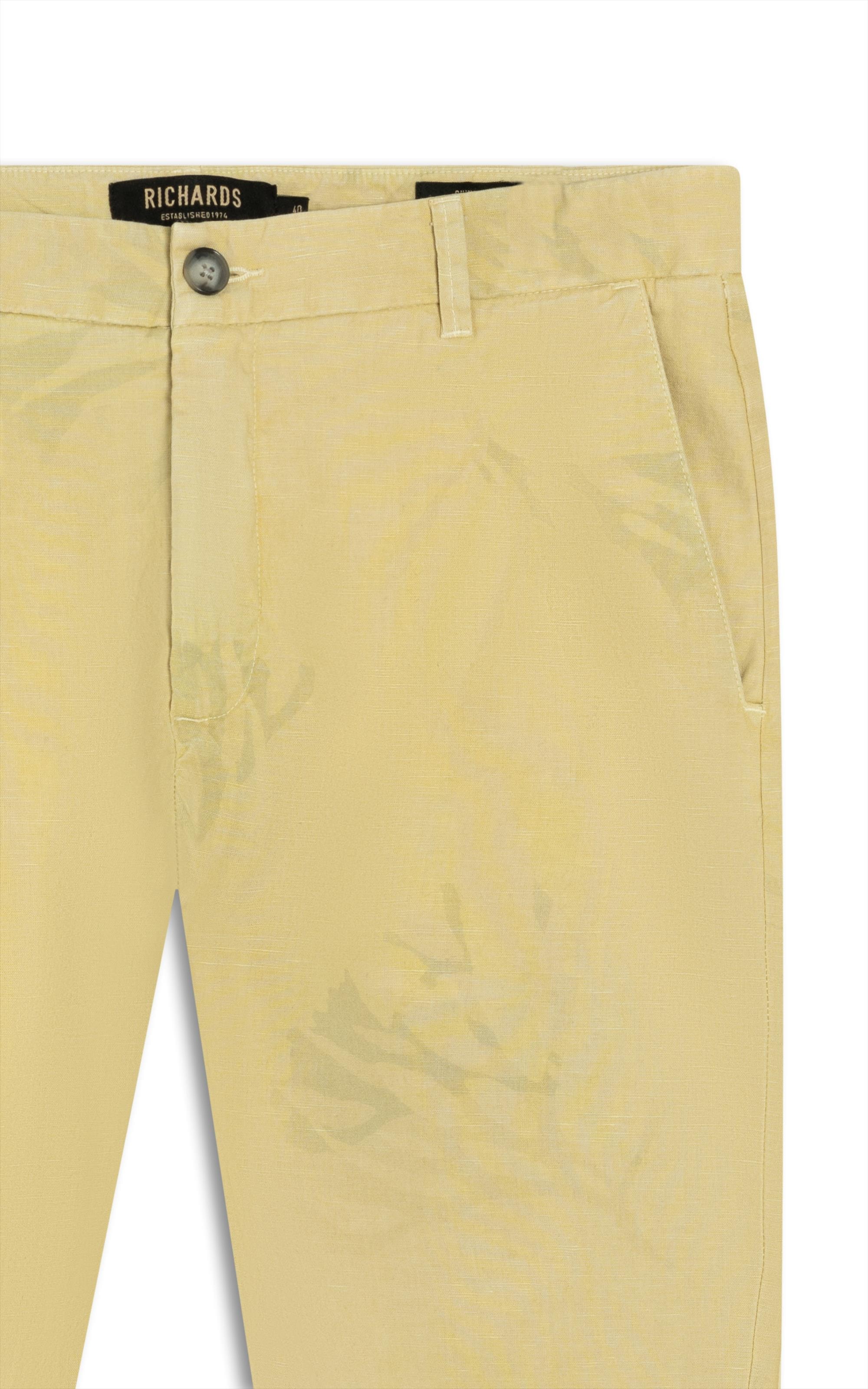 Bermuda Linho  Chino Corais Amarelo Claro