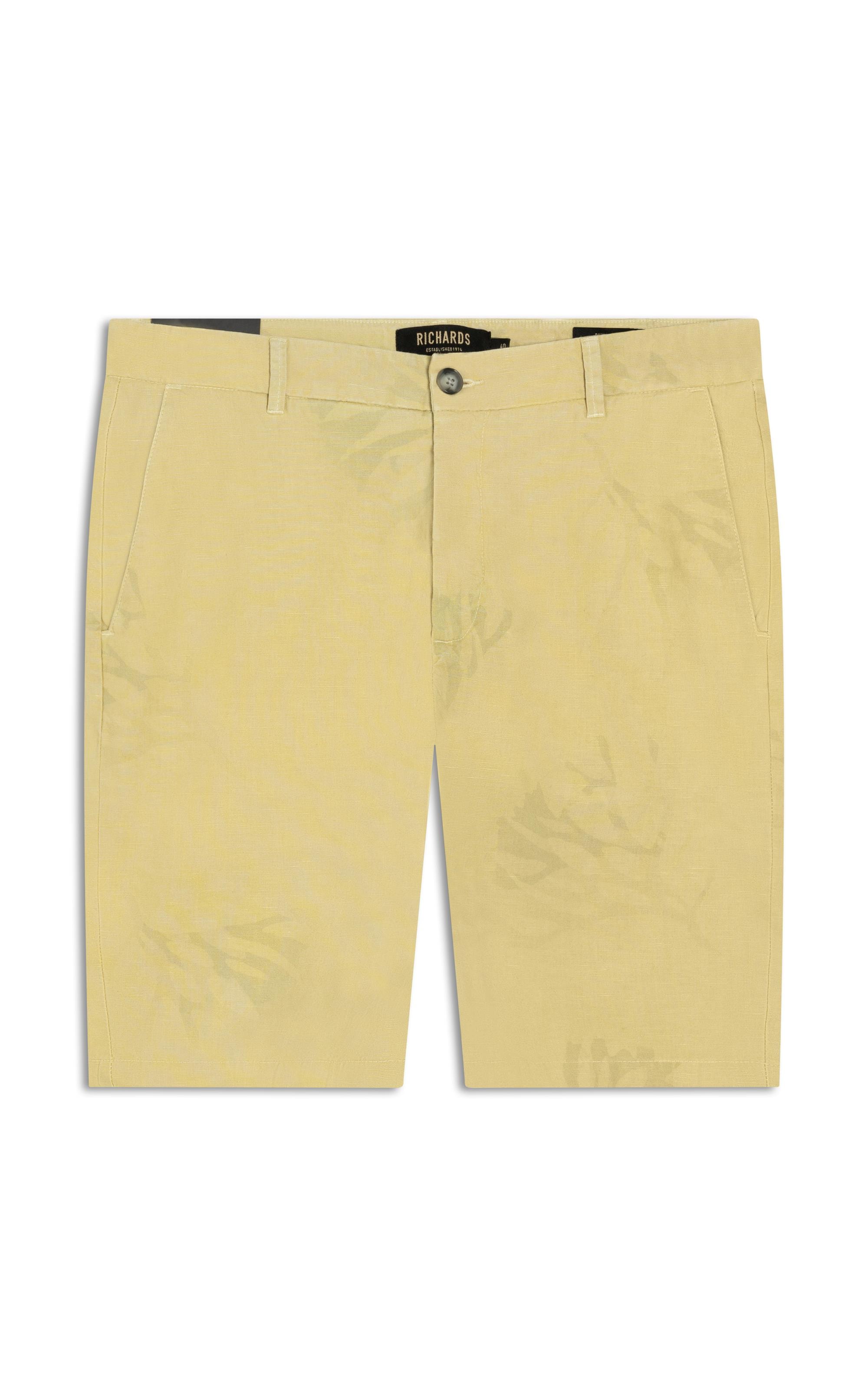 Bermuda Linho  Chino Corais Amarelo Claro