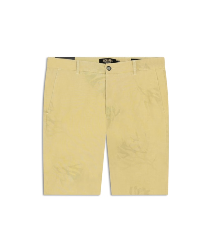 Bermuda Linho  Chino Corais Amarelo Claro