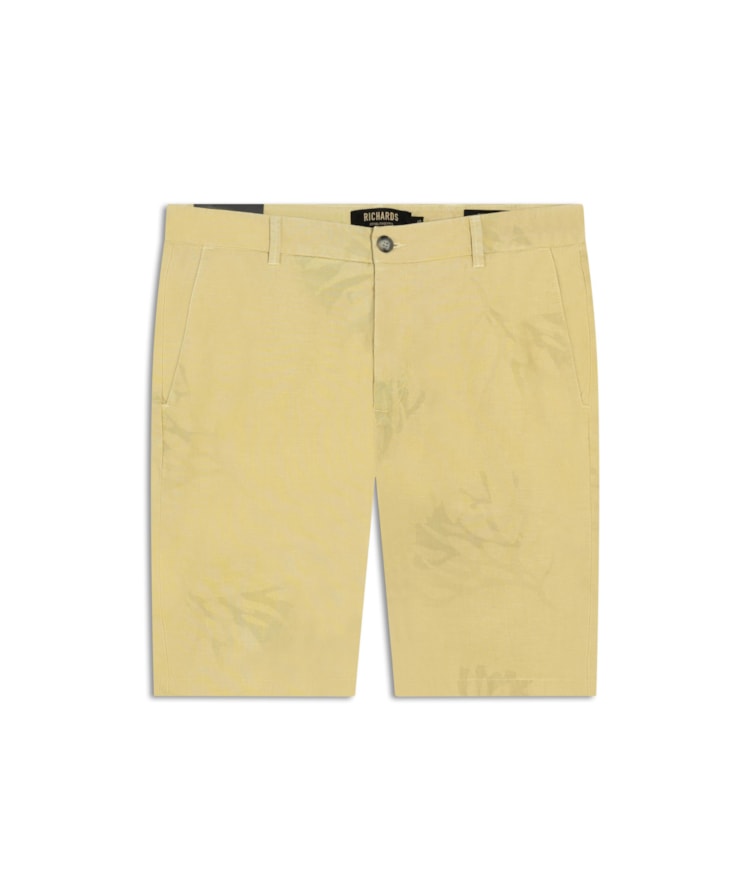 Bermuda Linho  Chino Corais Amarelo Claro