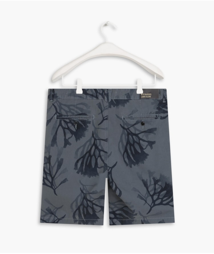 Bermuda Linho  Chino Corais Hortencia