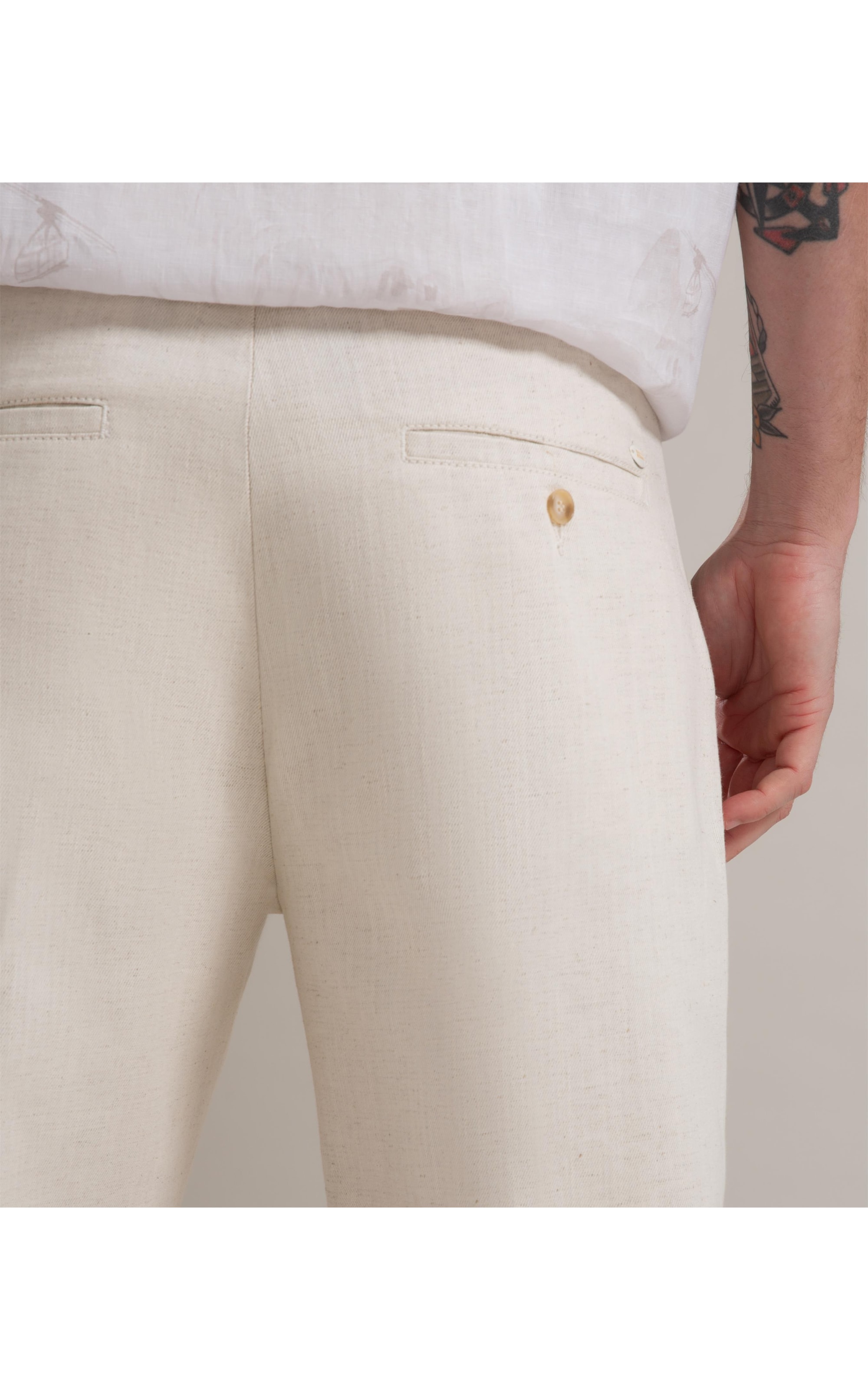 Bermuda Linho  Chino Estonia Natural