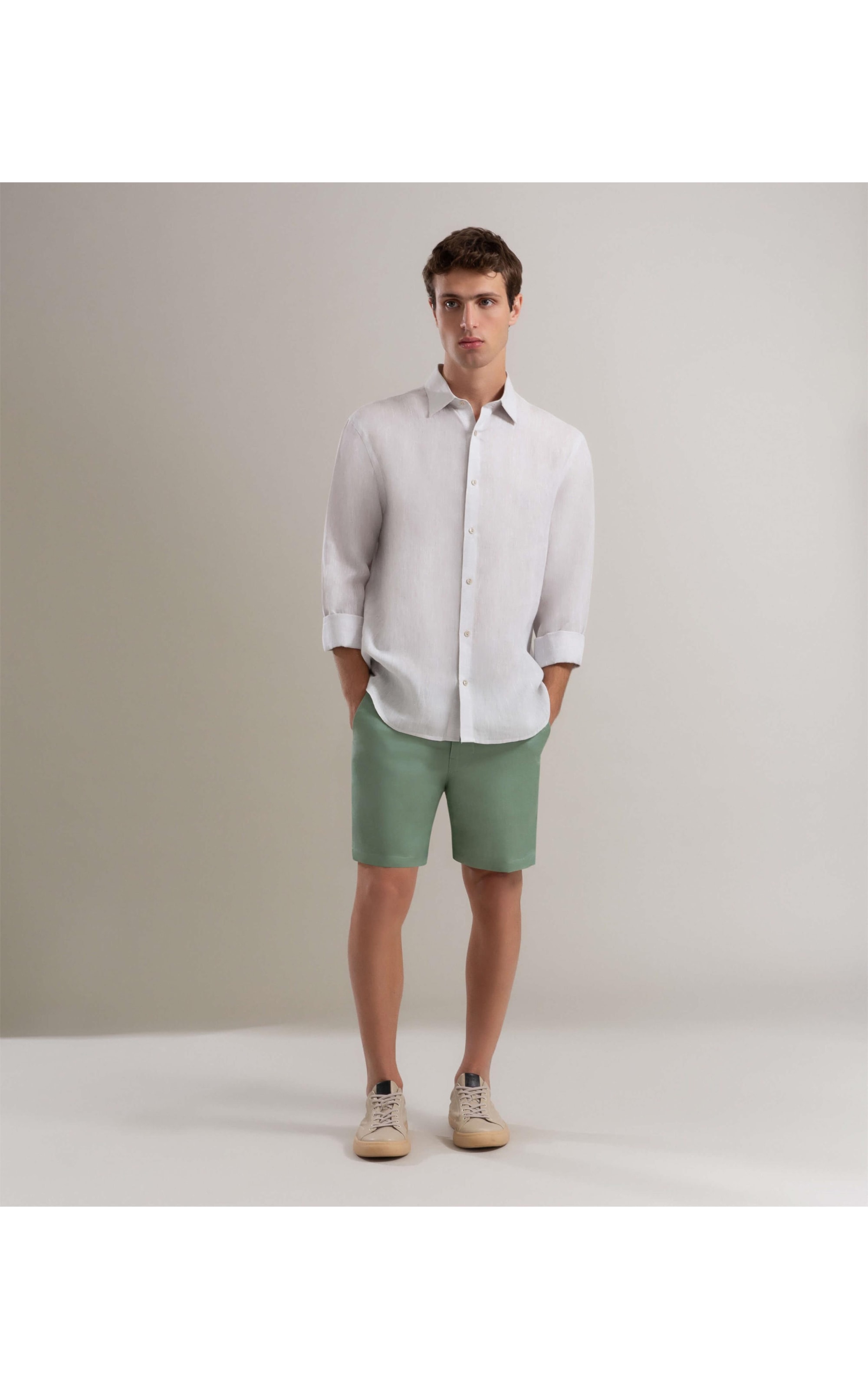 Bermuda Linho  Chino Hawaii Tolit Verde Claro