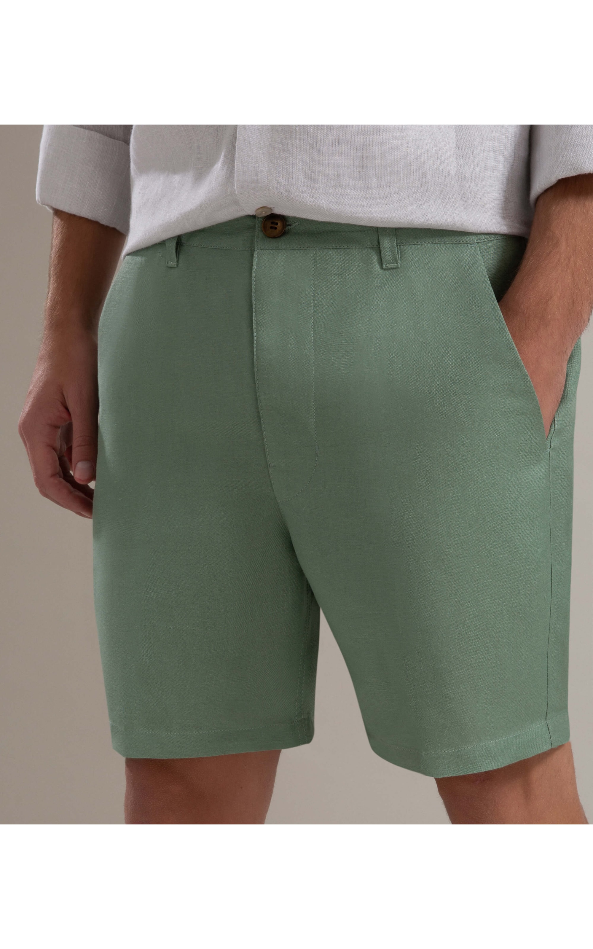 Bermuda Linho  Chino Hawaii Tolit Verde Claro