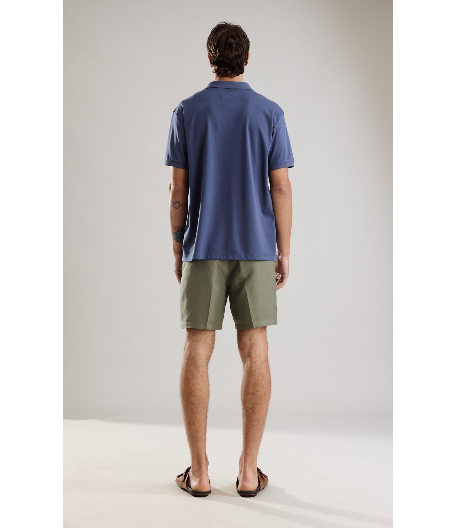 Bermuda Linho  Chino Hawaii Tolit Verde Militar