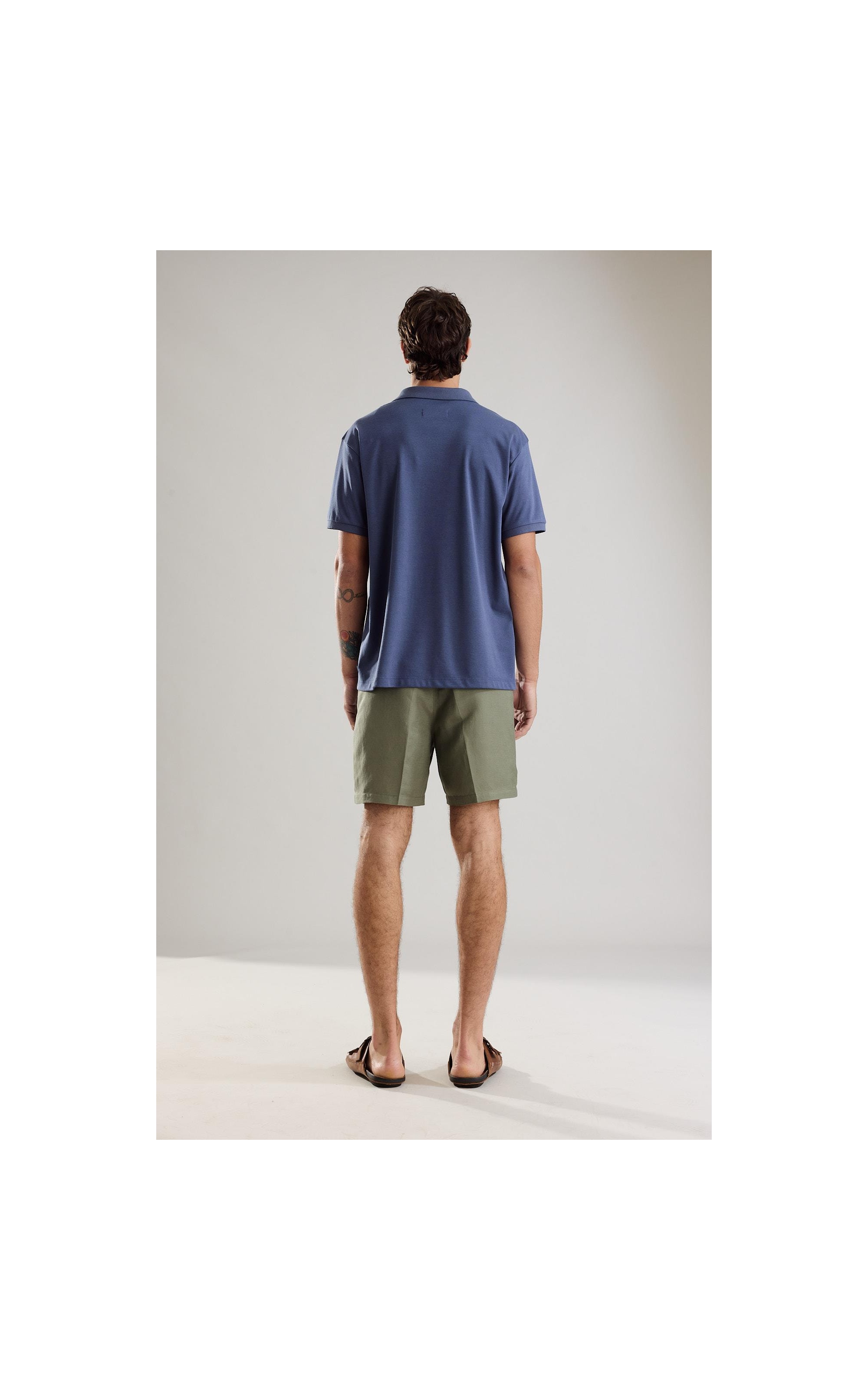 Bermuda Linho  Chino Hawaii Tolit Verde Militar