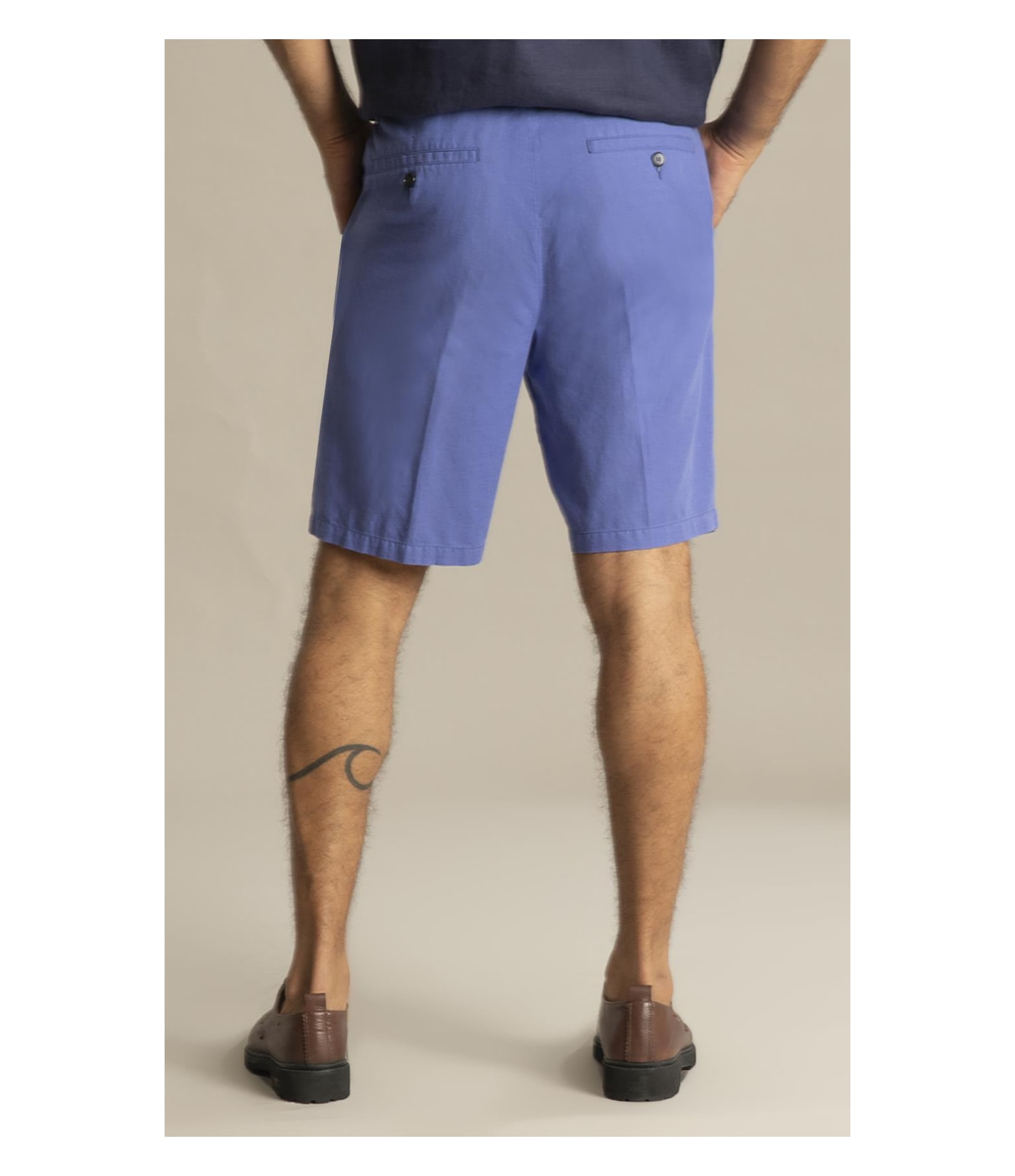 Bermuda Linho  Chino Liric Azul Pervante