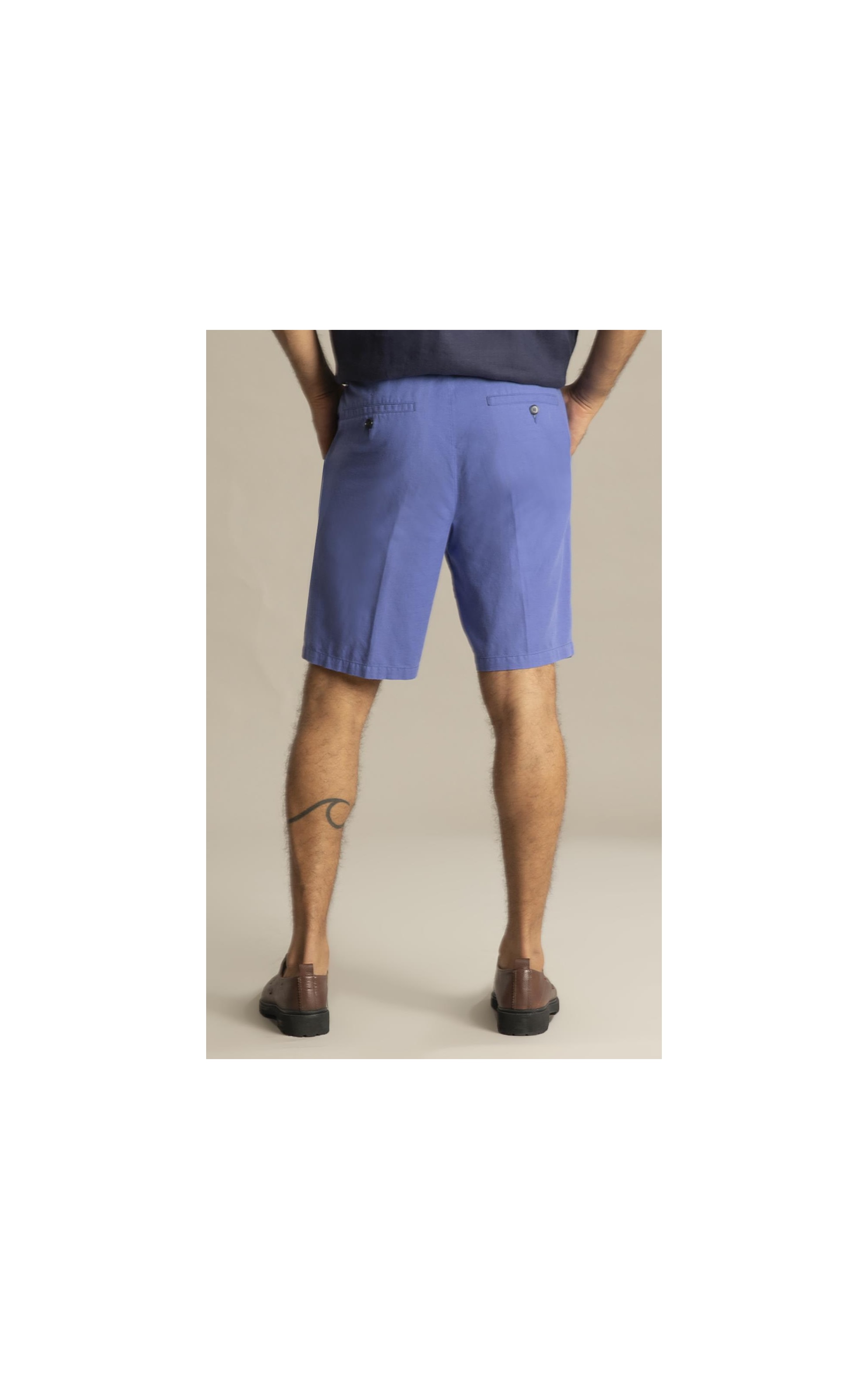 Bermuda Linho  Chino Liric Azul Pervante