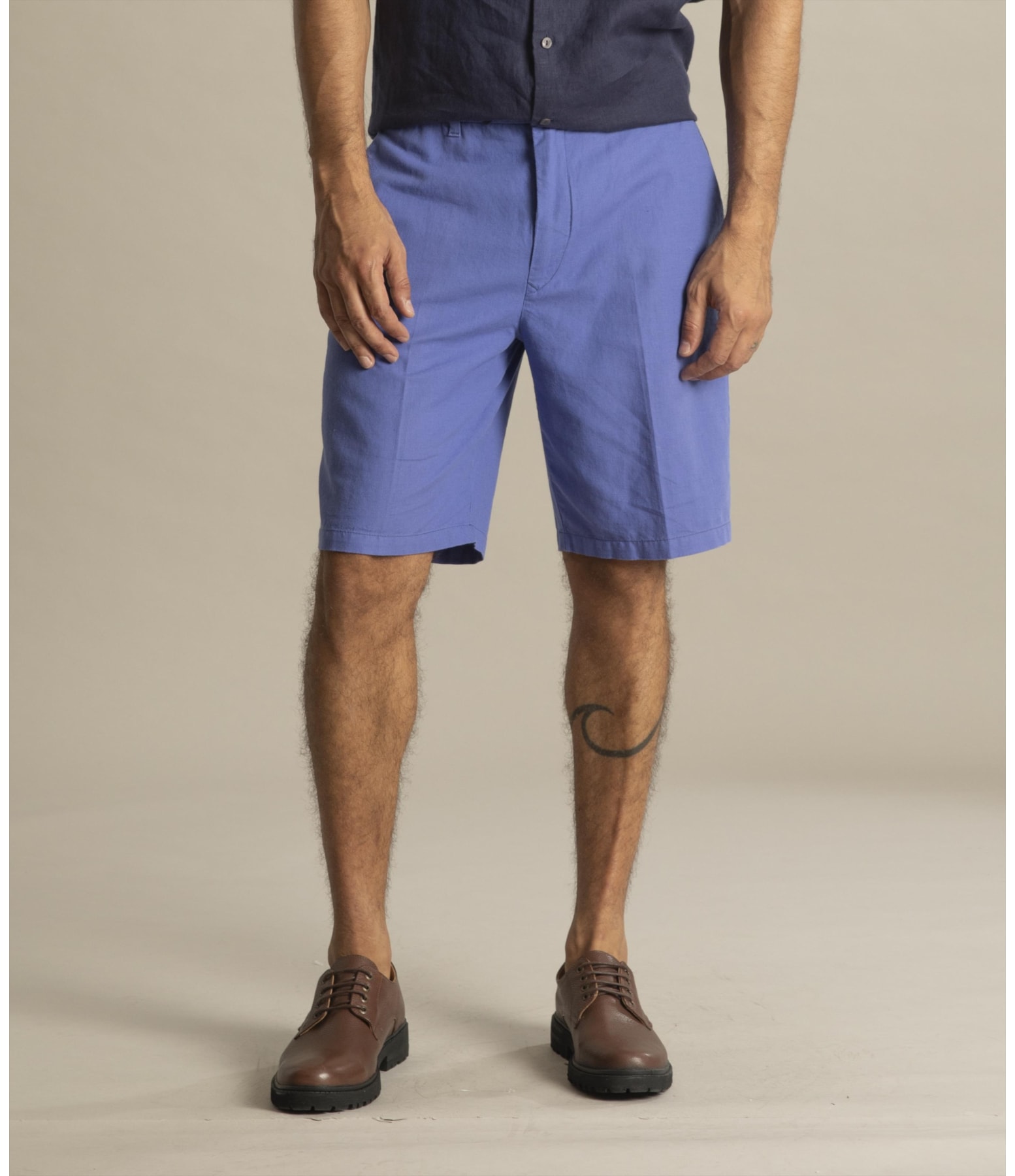 Bermuda Linho  Chino Liric Azul Pervante