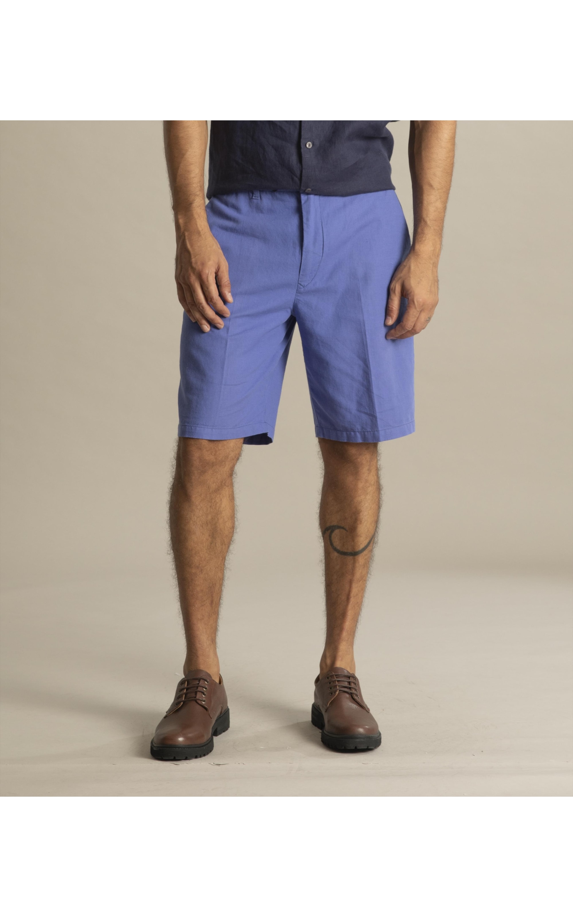 Bermuda Linho  Chino Liric Azul Pervante