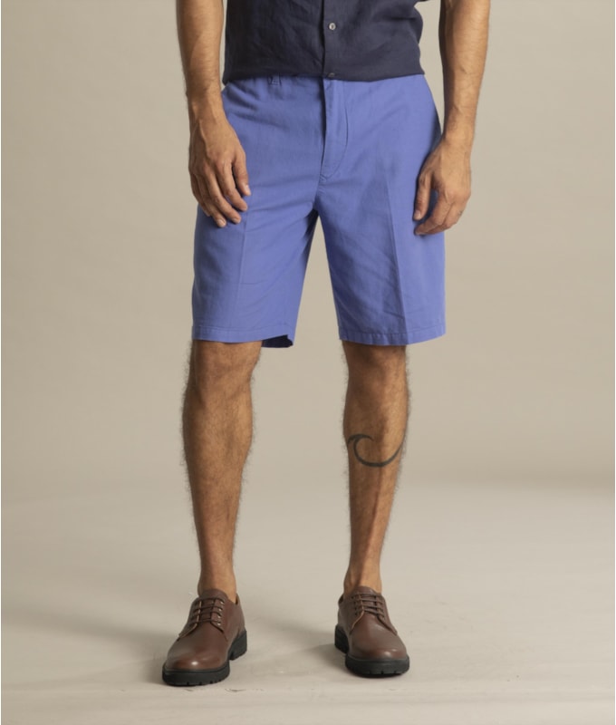 Bermuda Linho  Chino Liric Azul Pervante