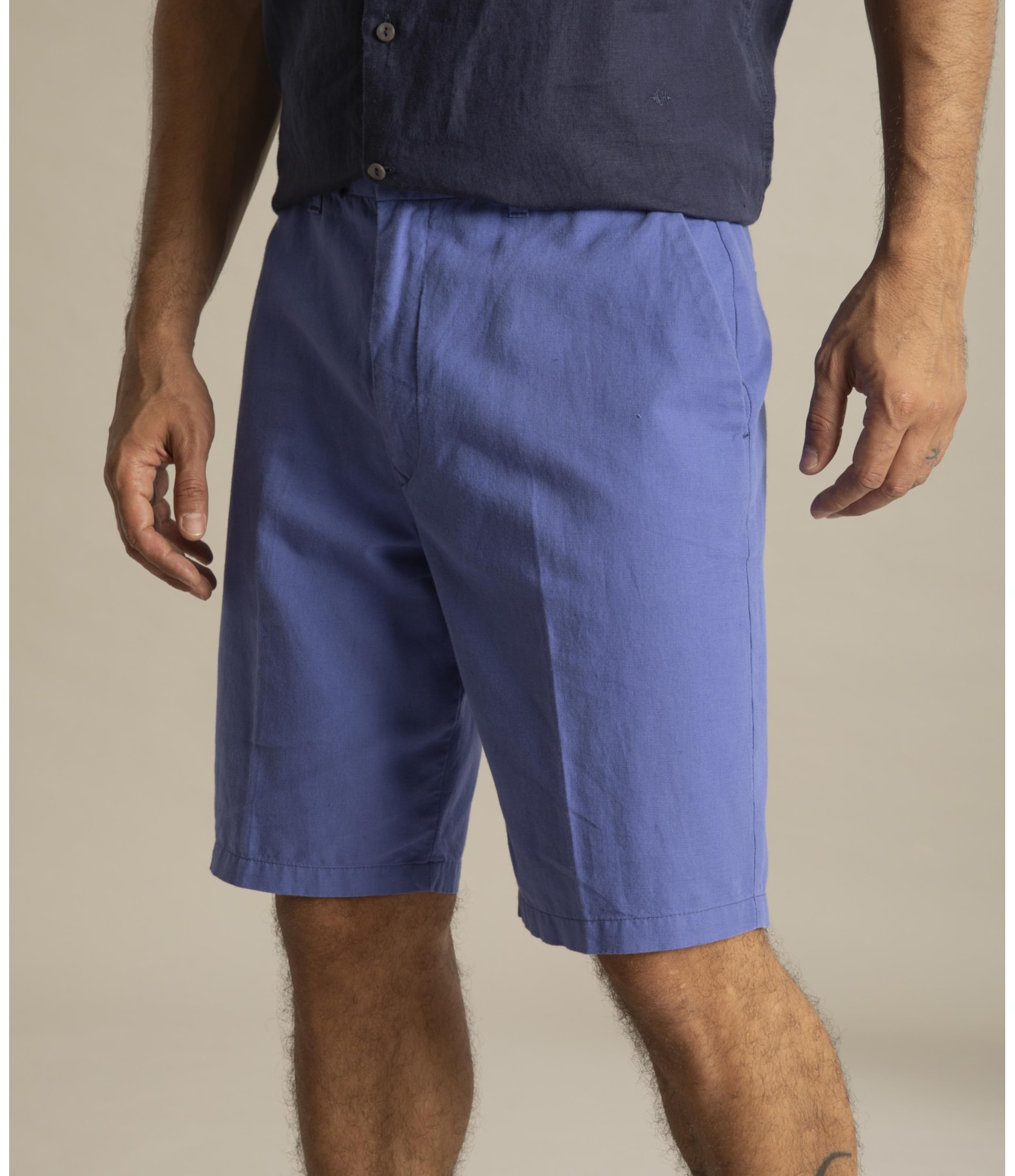 Bermuda Linho  Chino Liric Azul Pervante