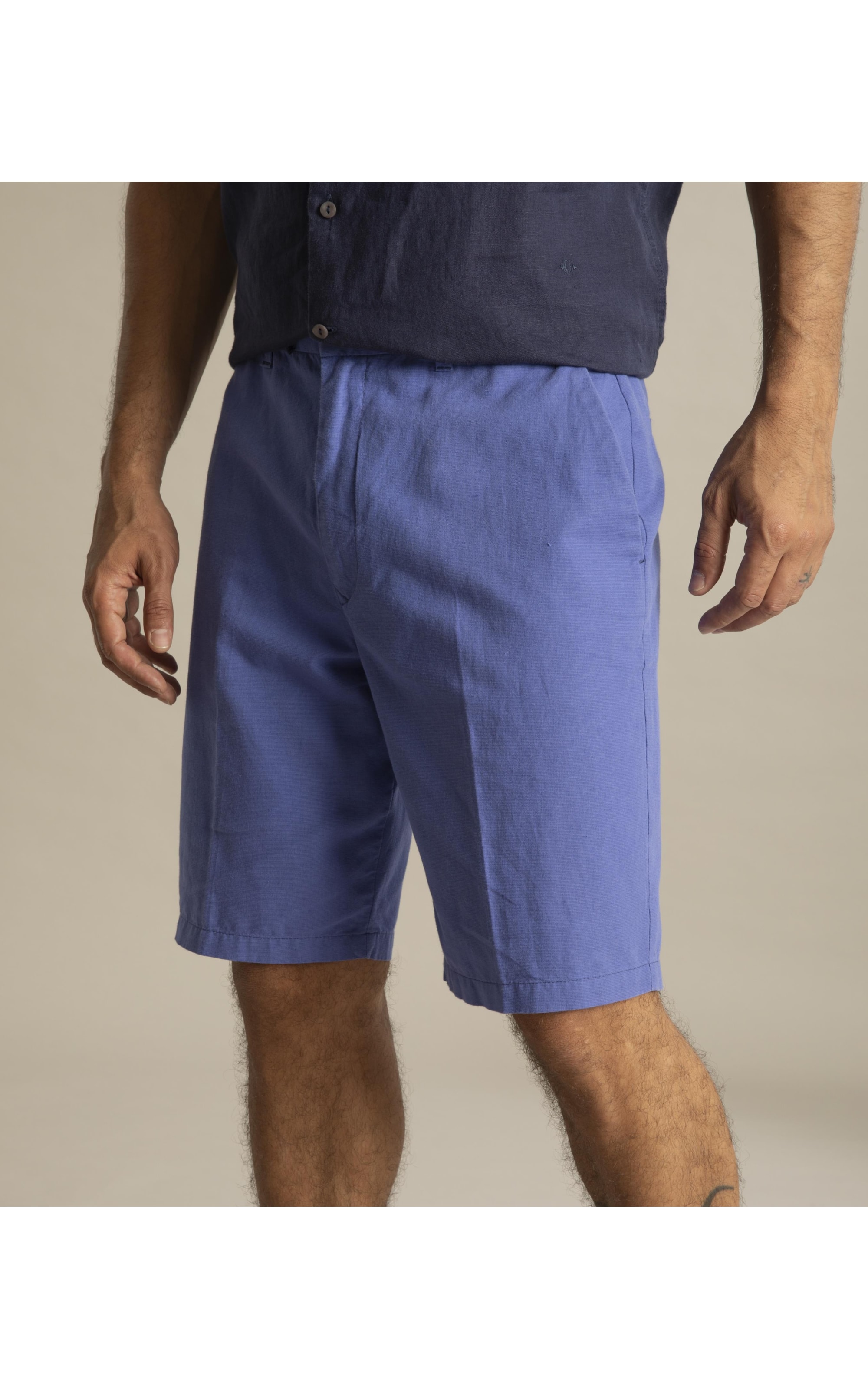 Bermuda Linho  Chino Liric Azul Pervante