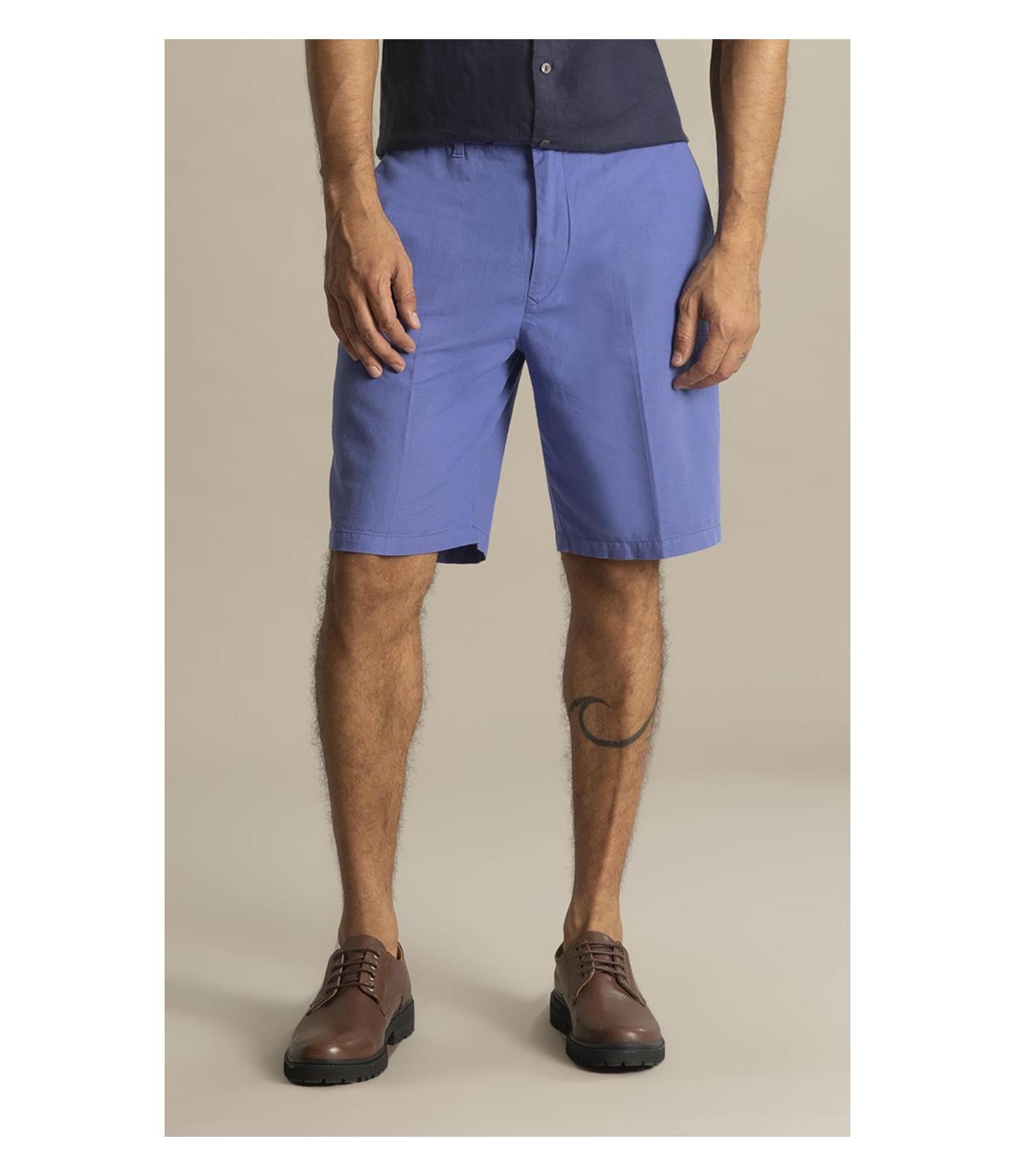 Bermuda Linho  Chino Liric Azul Pervante