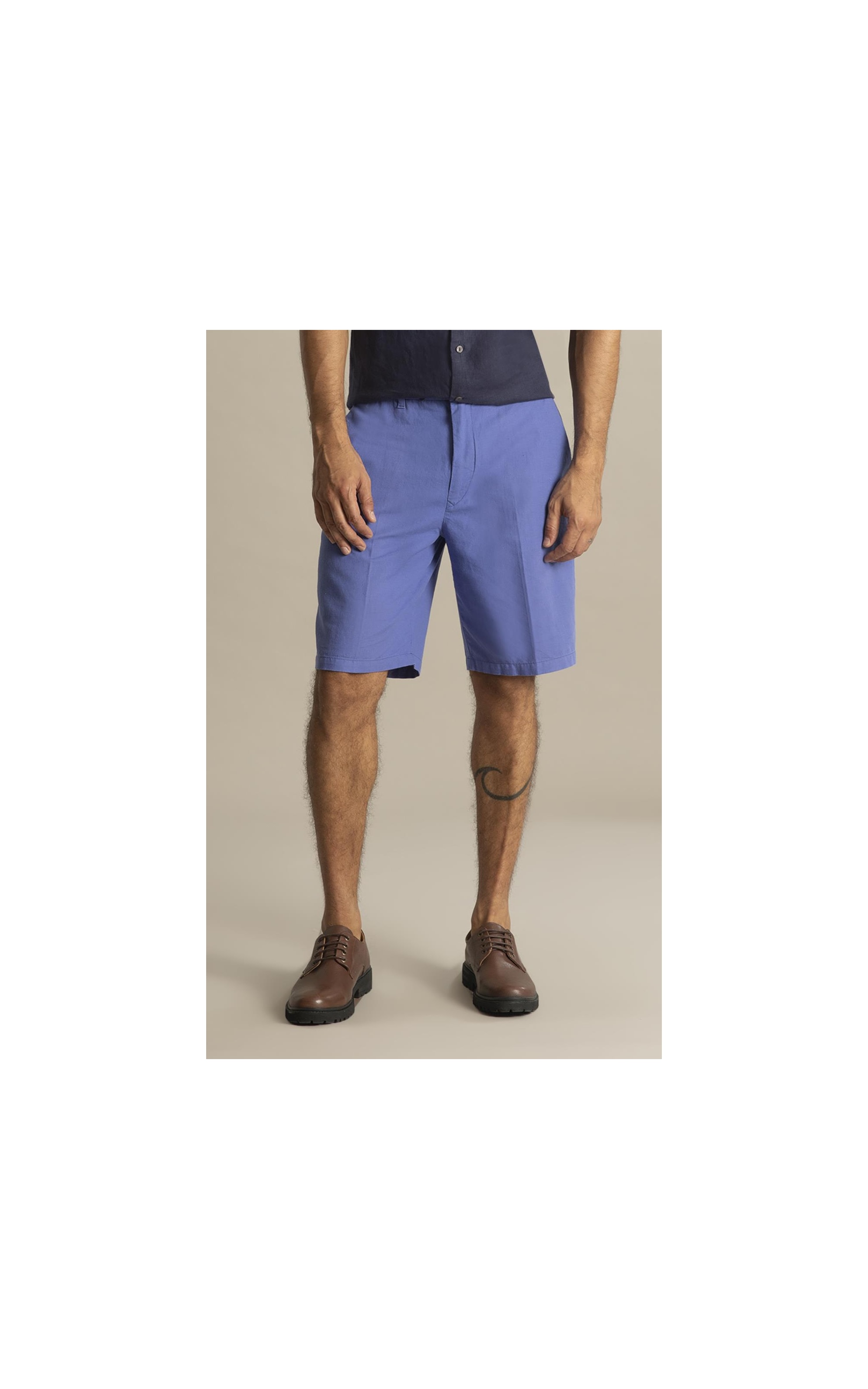 Bermuda Linho  Chino Liric Azul Pervante