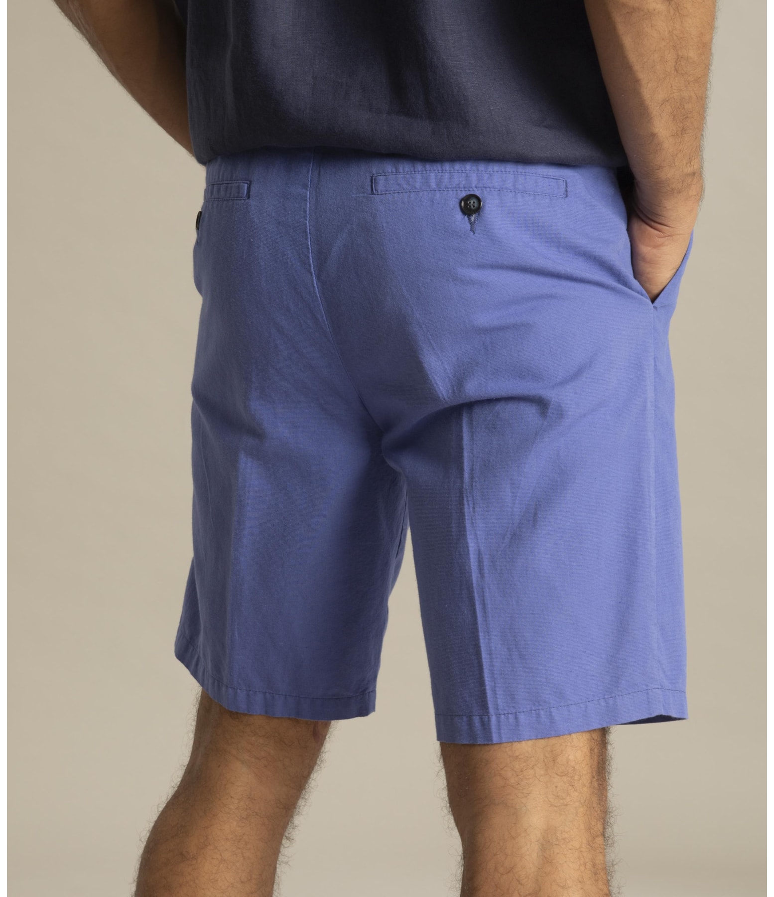 Bermuda Linho  Chino Liric Azul Pervante