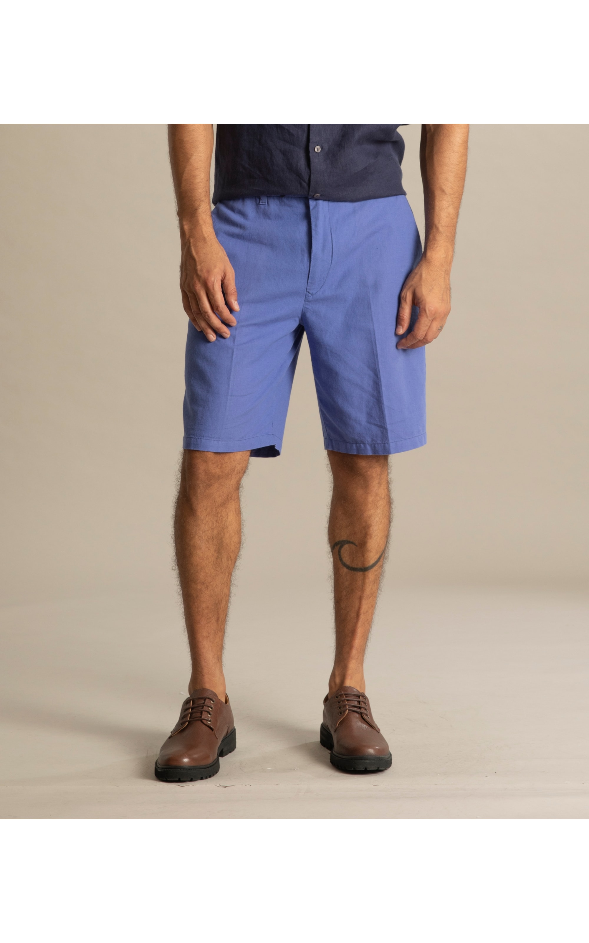Bermuda Linho  Chino Liric Azul Pervante