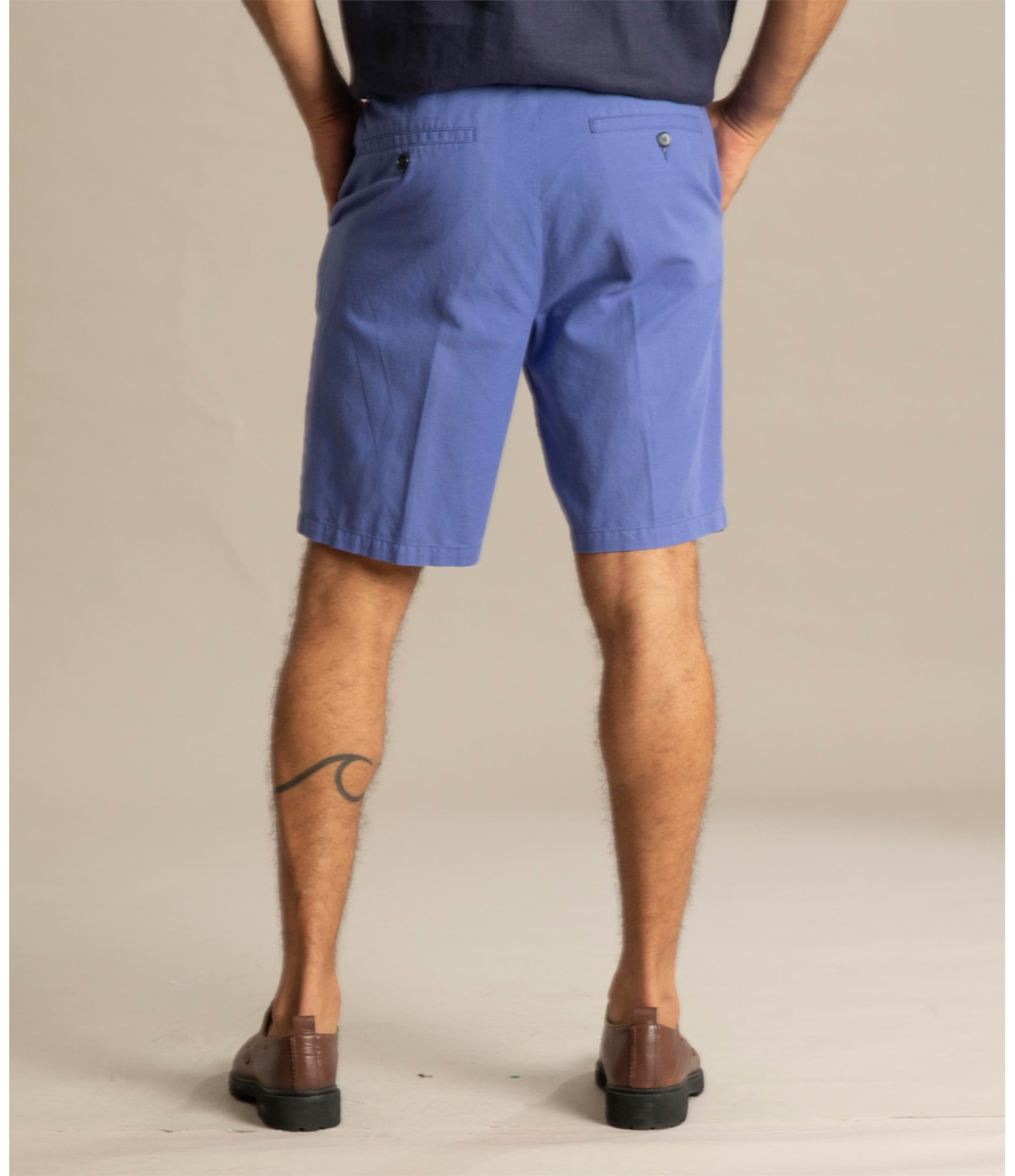 Bermuda Linho  Chino Liric Azul Pervante