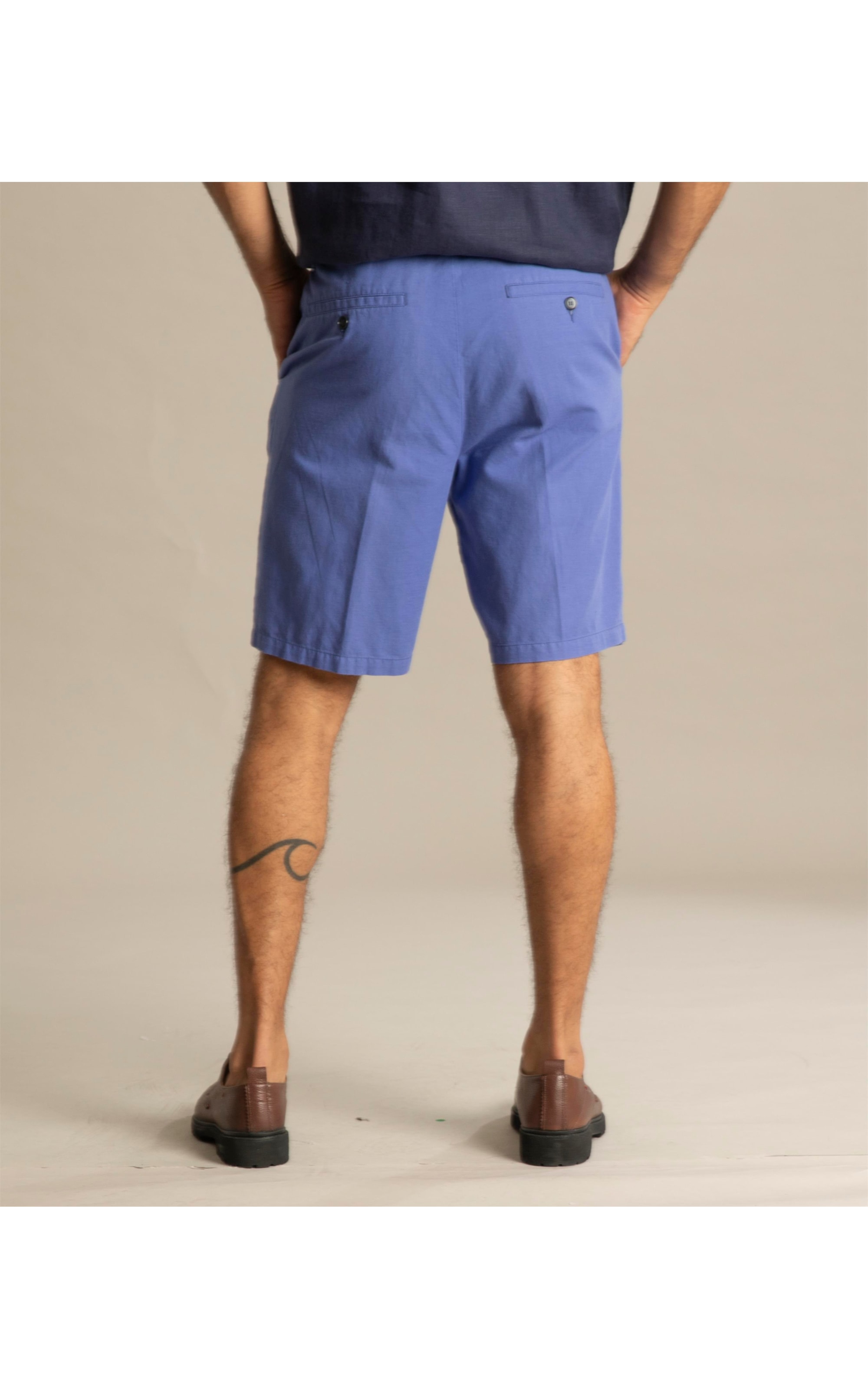 Bermuda Linho  Chino Liric Azul Pervante