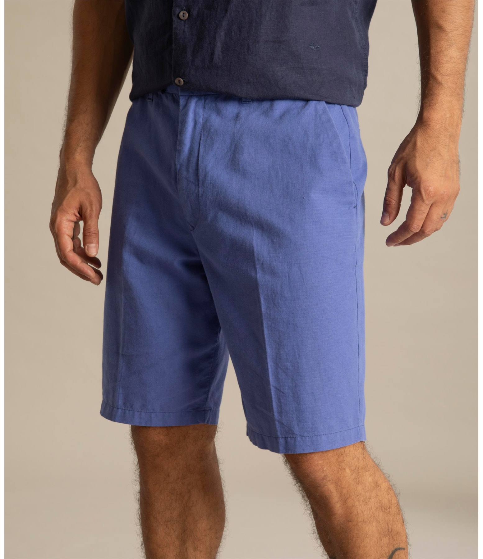 Bermuda Linho  Chino Liric Azul Pervante