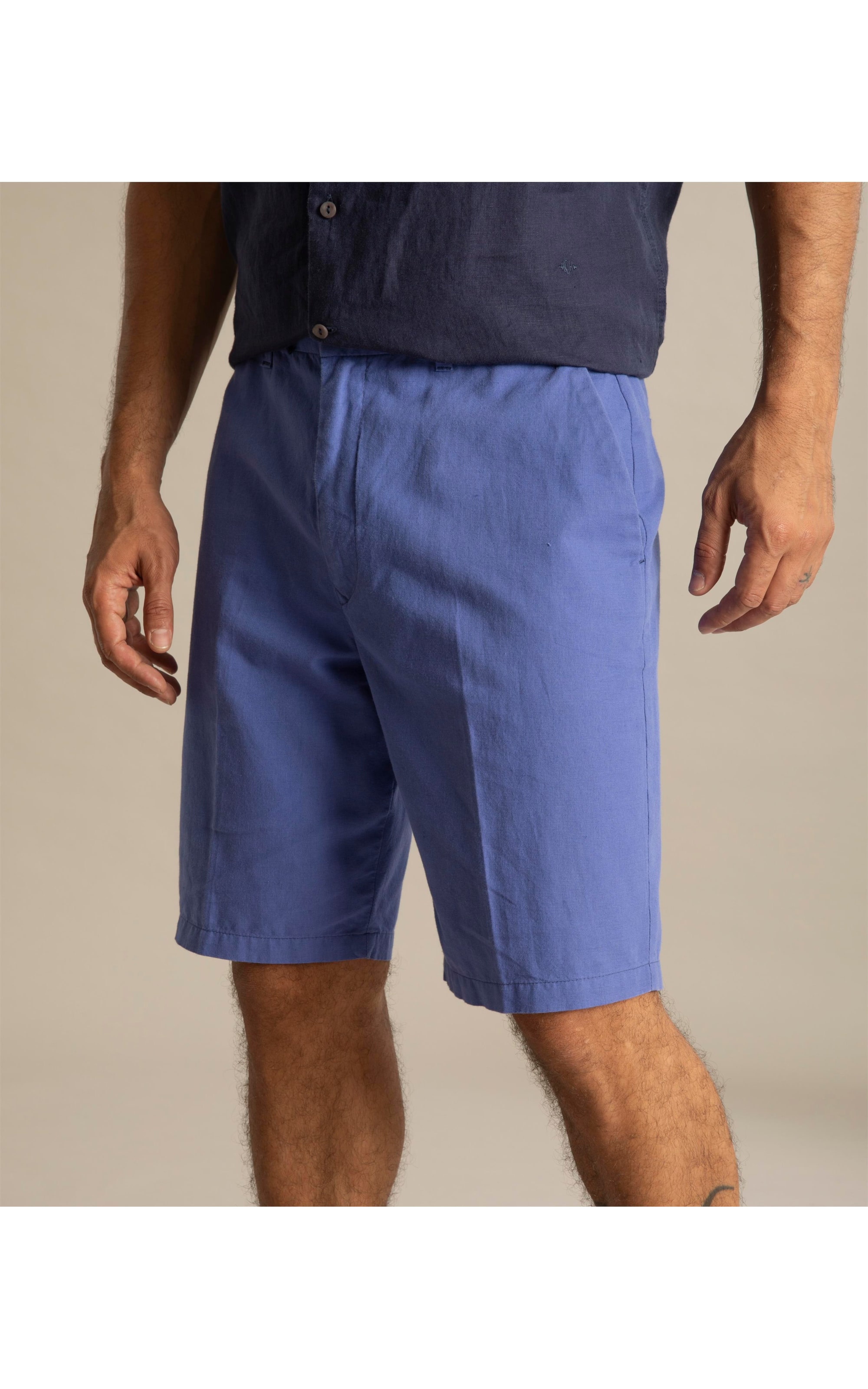 Bermuda Linho  Chino Liric Azul Pervante