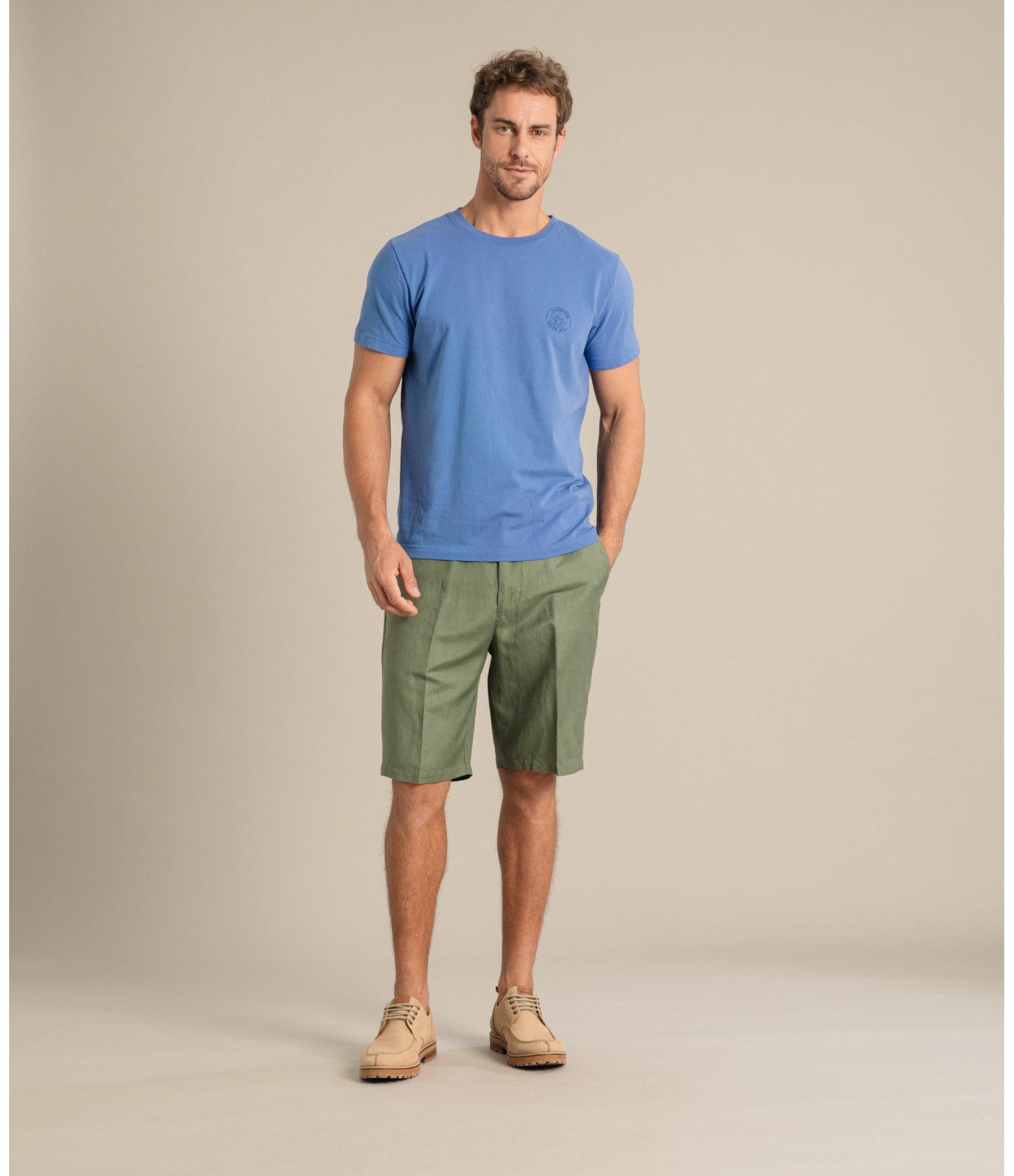 Bermuda Linho  Chino Tolit  Amarelo Claro