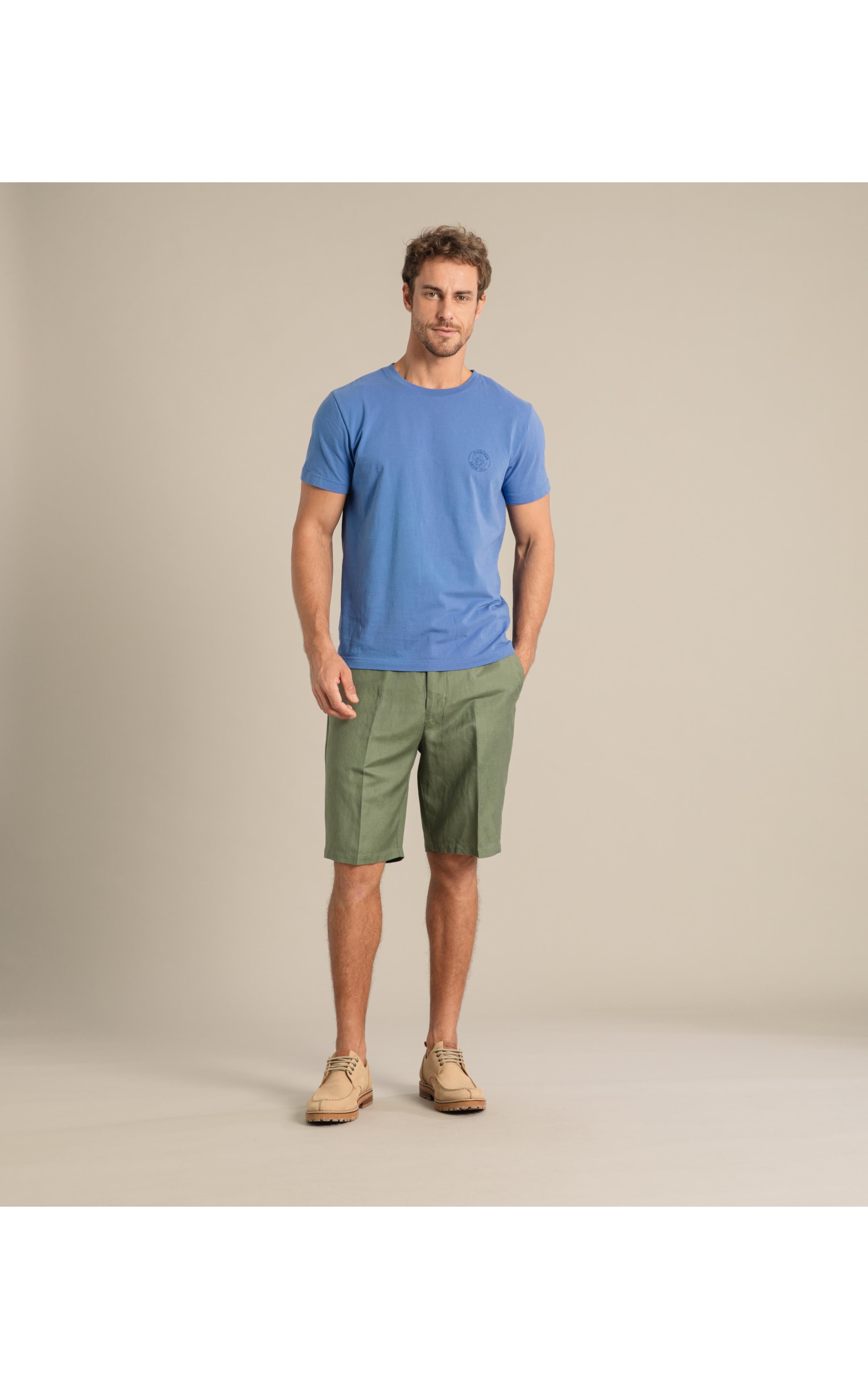 Bermuda Linho  Chino Tolit  Amarelo Claro