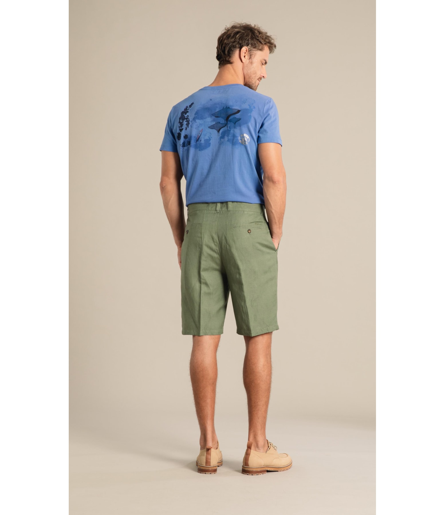 Bermuda Linho  Chino Tolit  Amarelo Claro