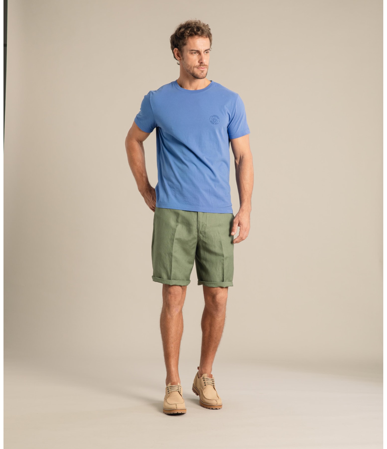 Bermuda Linho  Chino Tolit  Amarelo Claro
