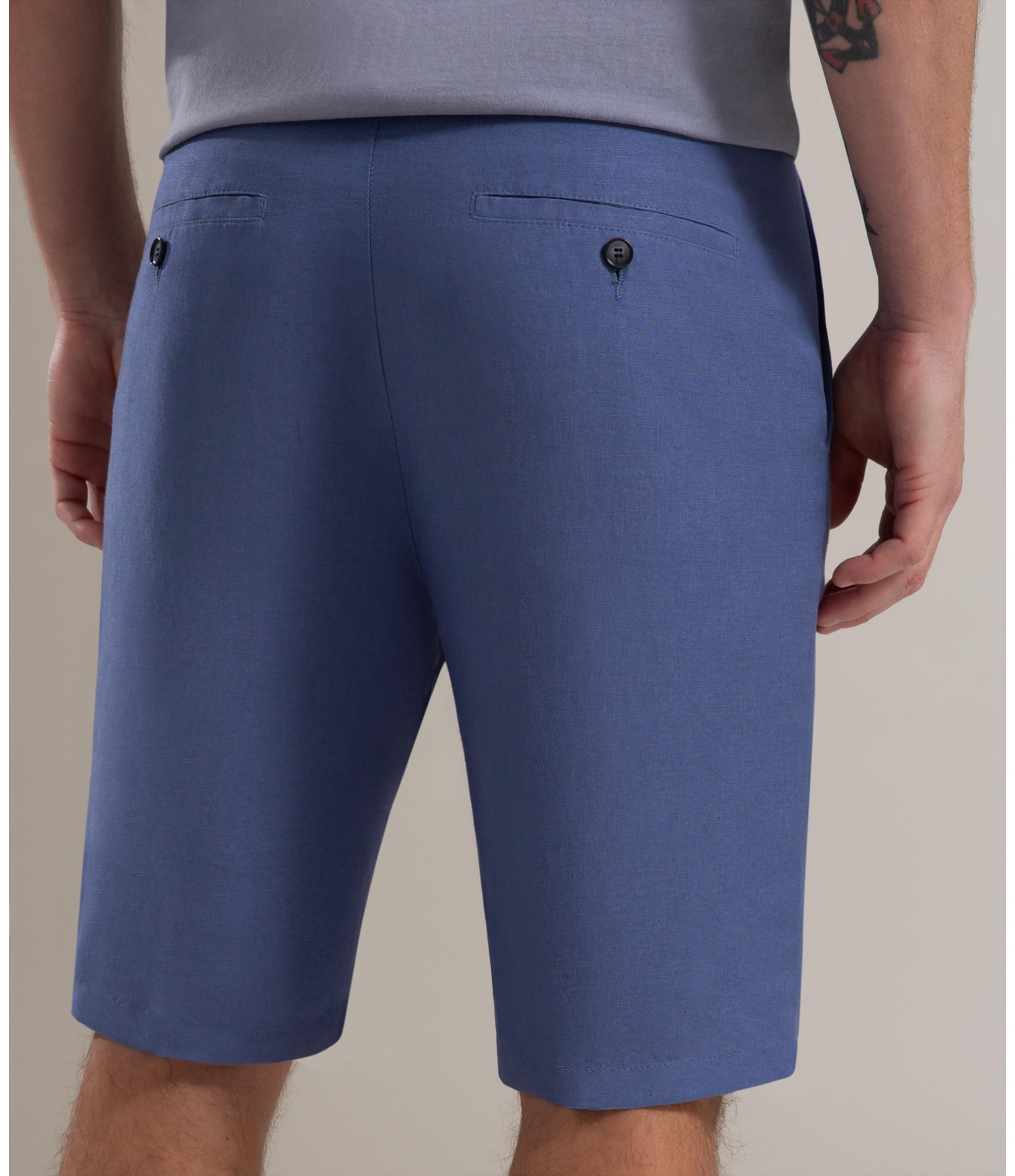 Bermuda Linho  Chino Tolit Azul Seco