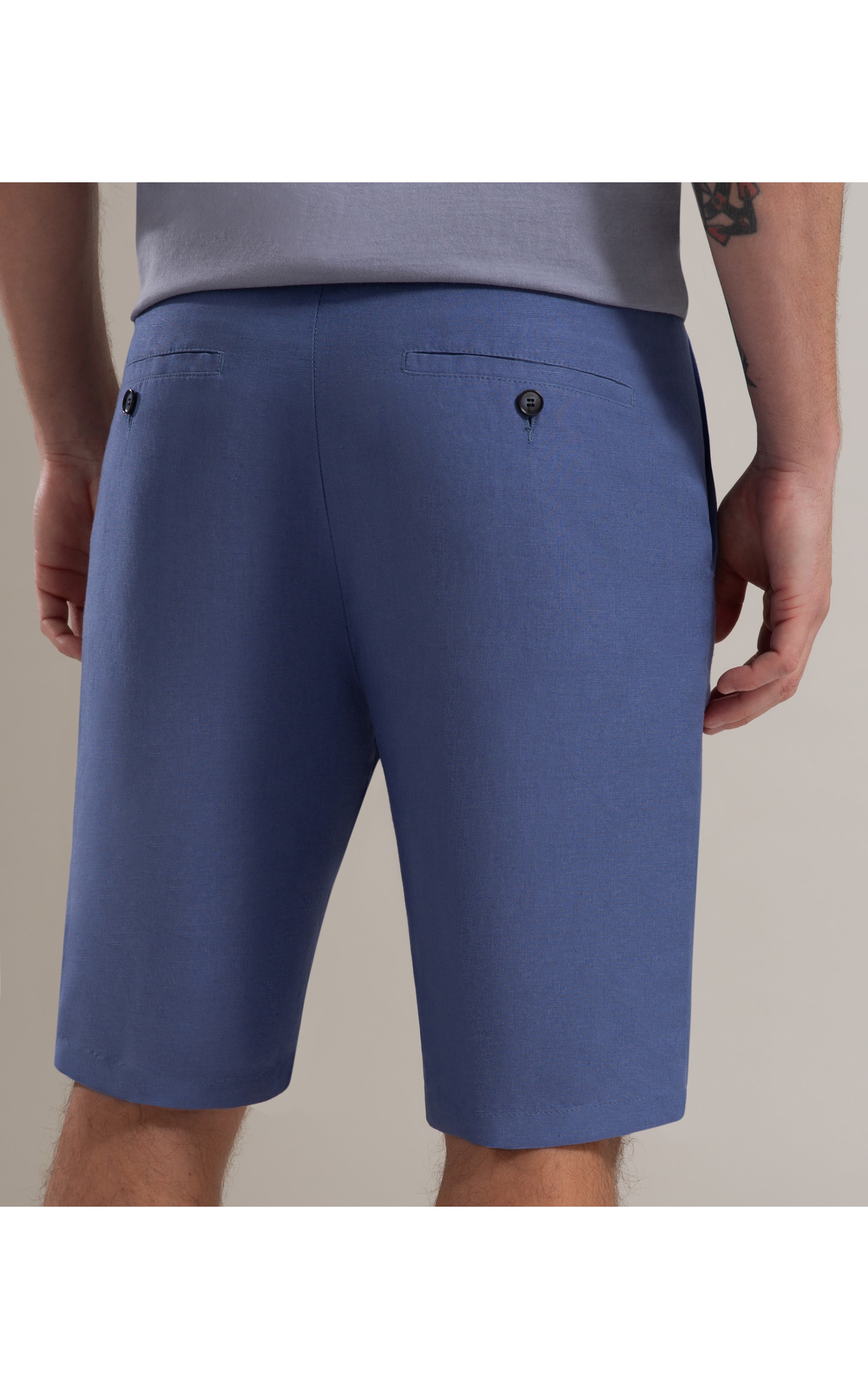 Bermuda Linho  Chino Tolit Azul Seco