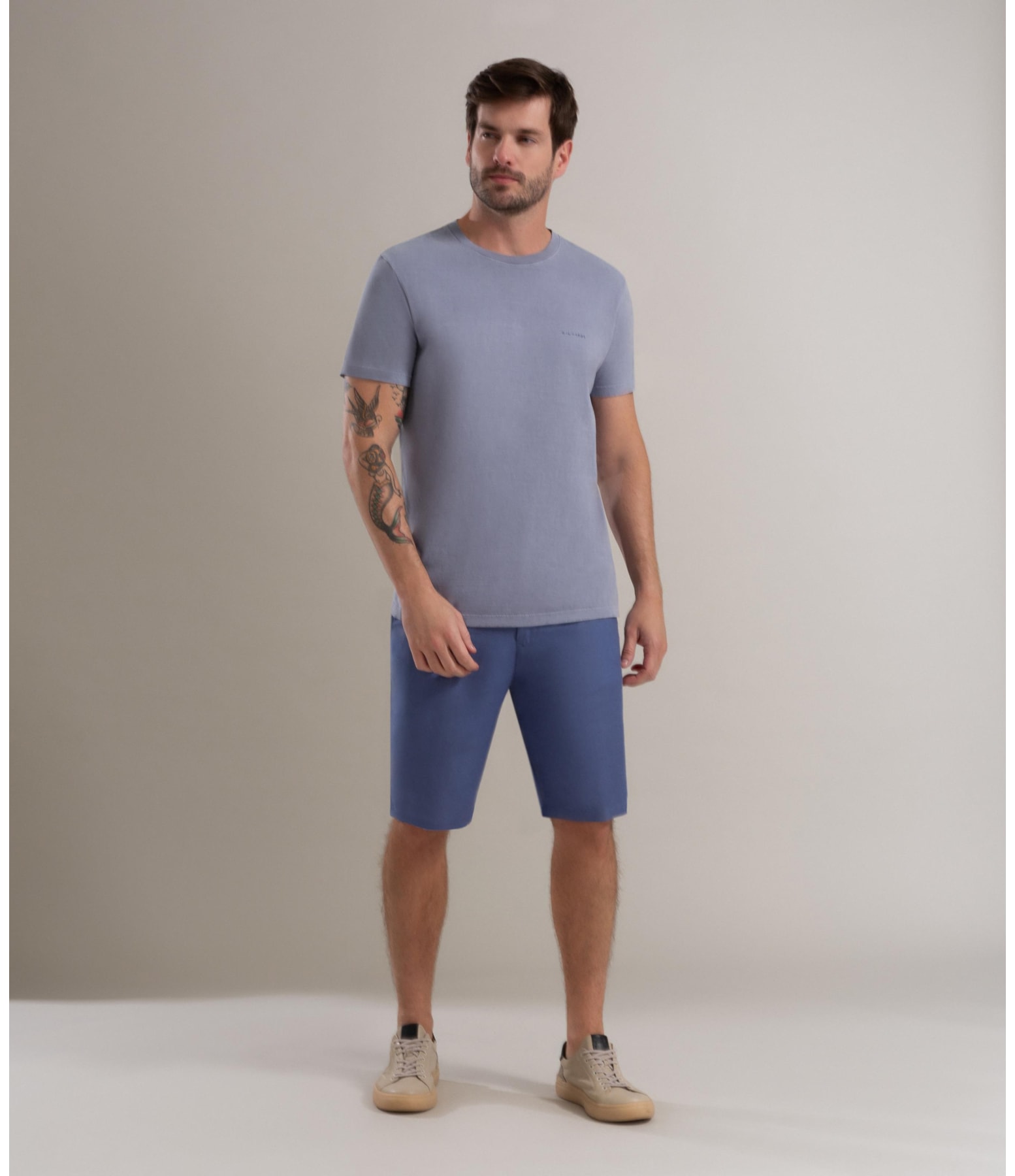 Bermuda Linho  Chino Tolit Azul Seco