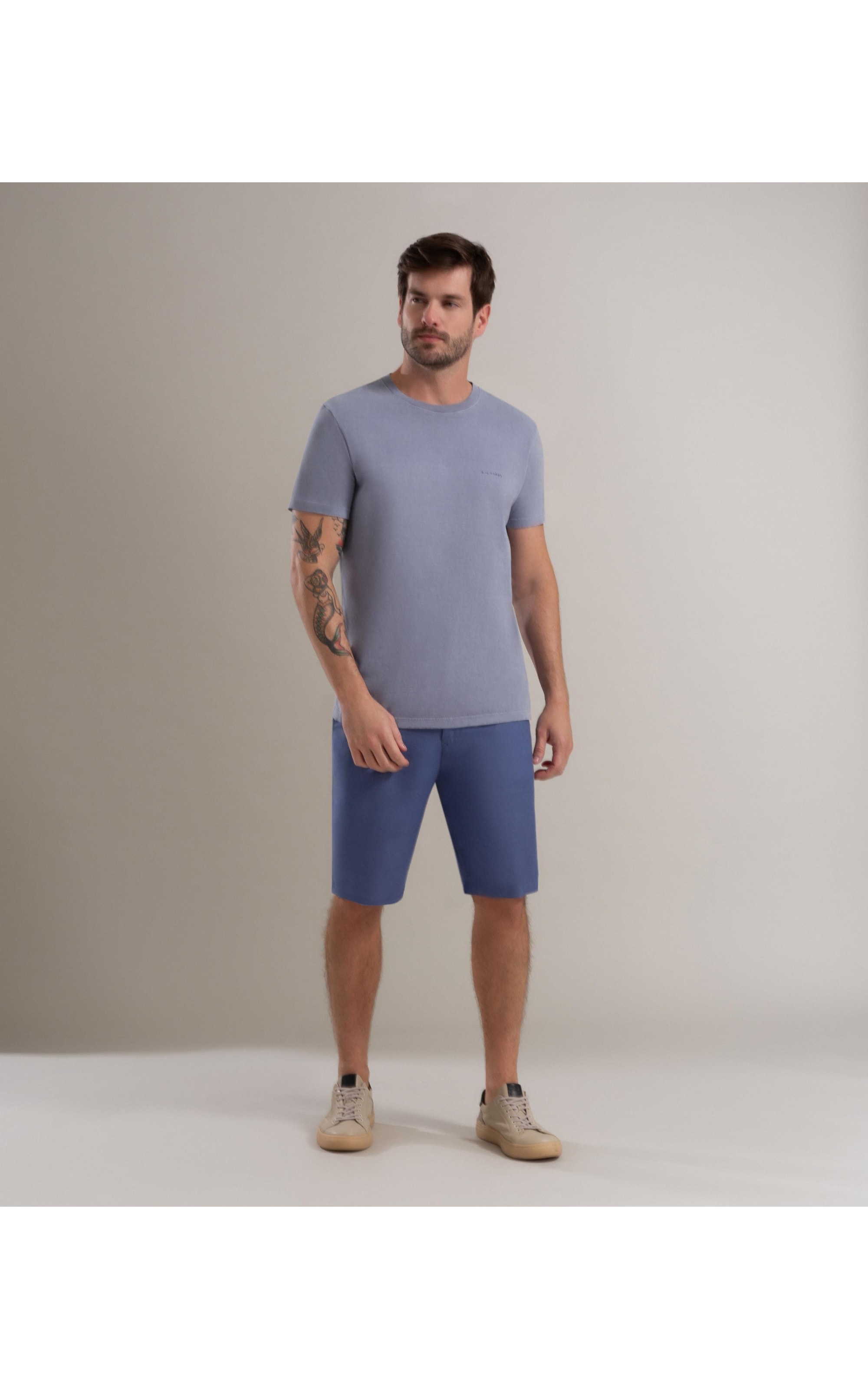 Bermuda Linho  Chino Tolit Azul Seco