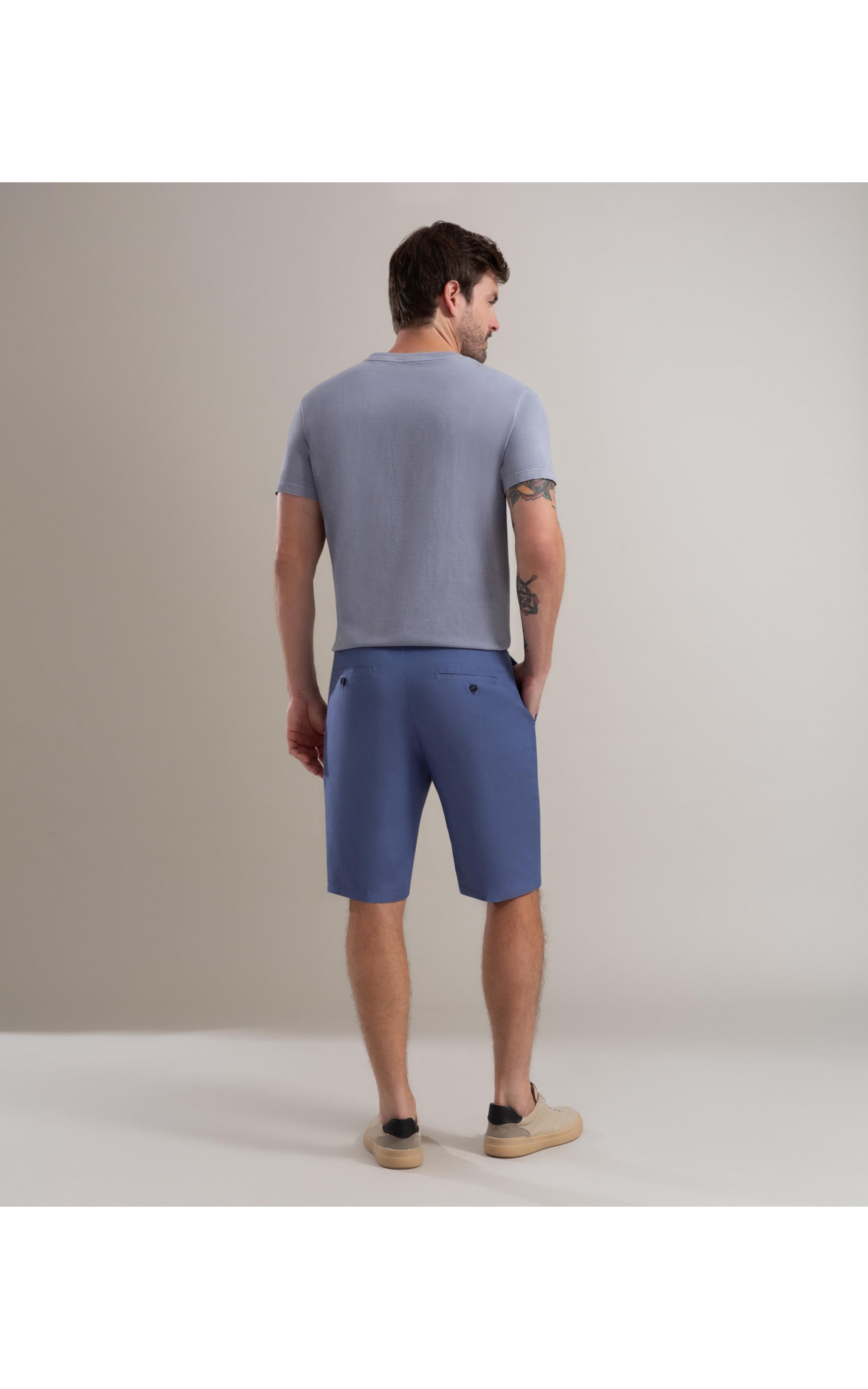 Bermuda Linho  Chino Tolit Azul Seco