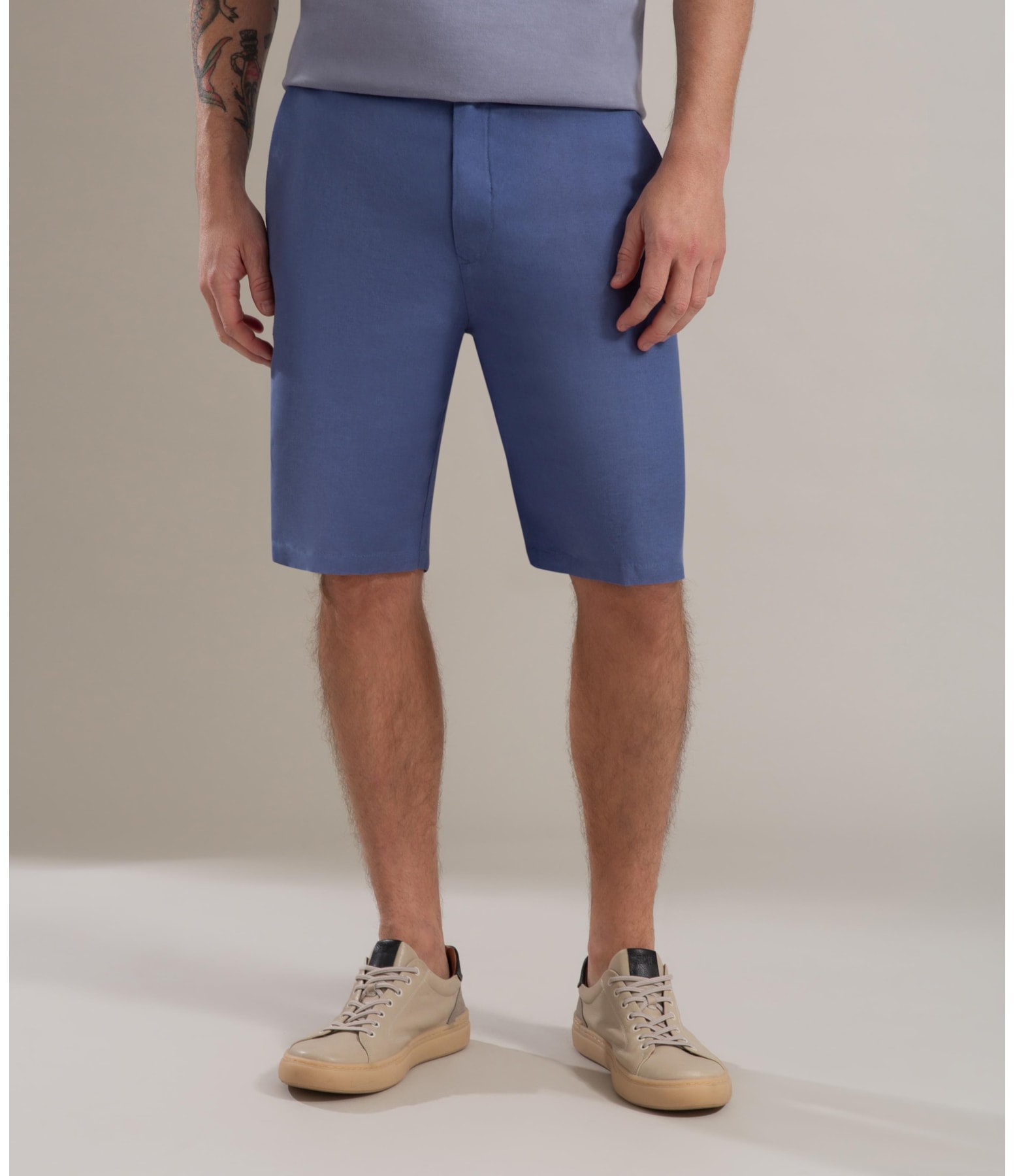 Bermuda Linho  Chino Tolit Azul Seco