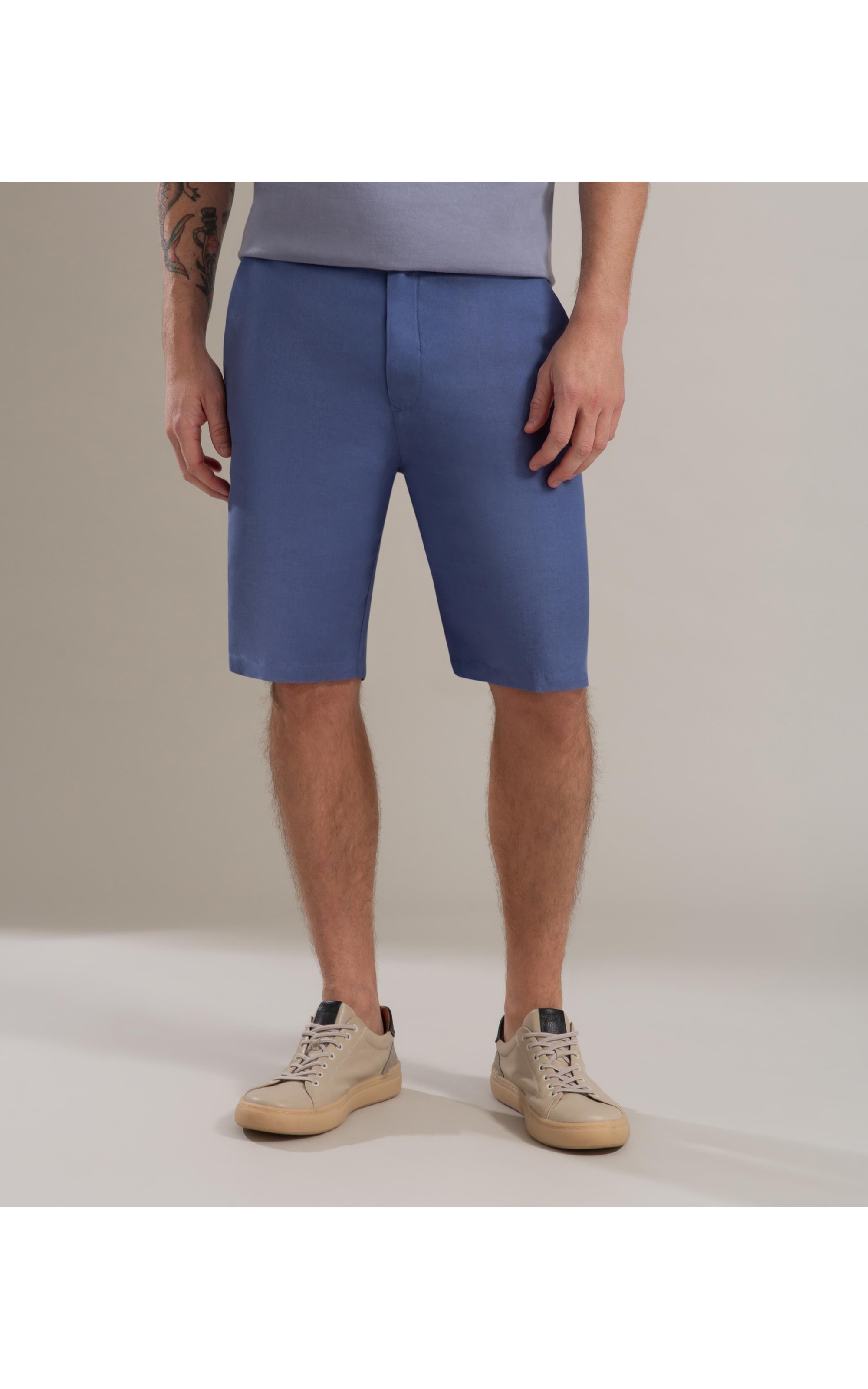 Bermuda Linho  Chino Tolit Azul Seco