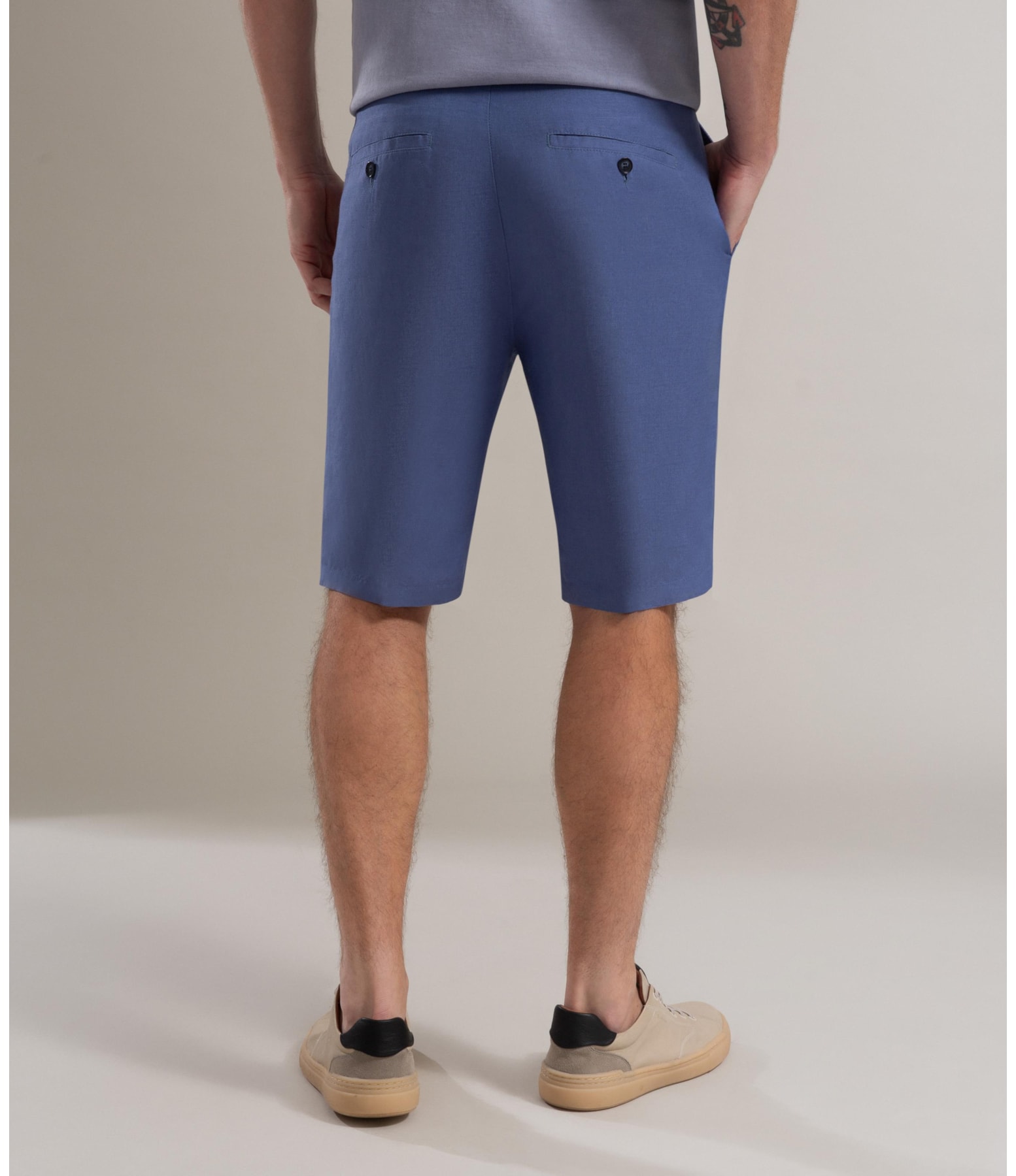 Bermuda Linho  Chino Tolit Azul Seco