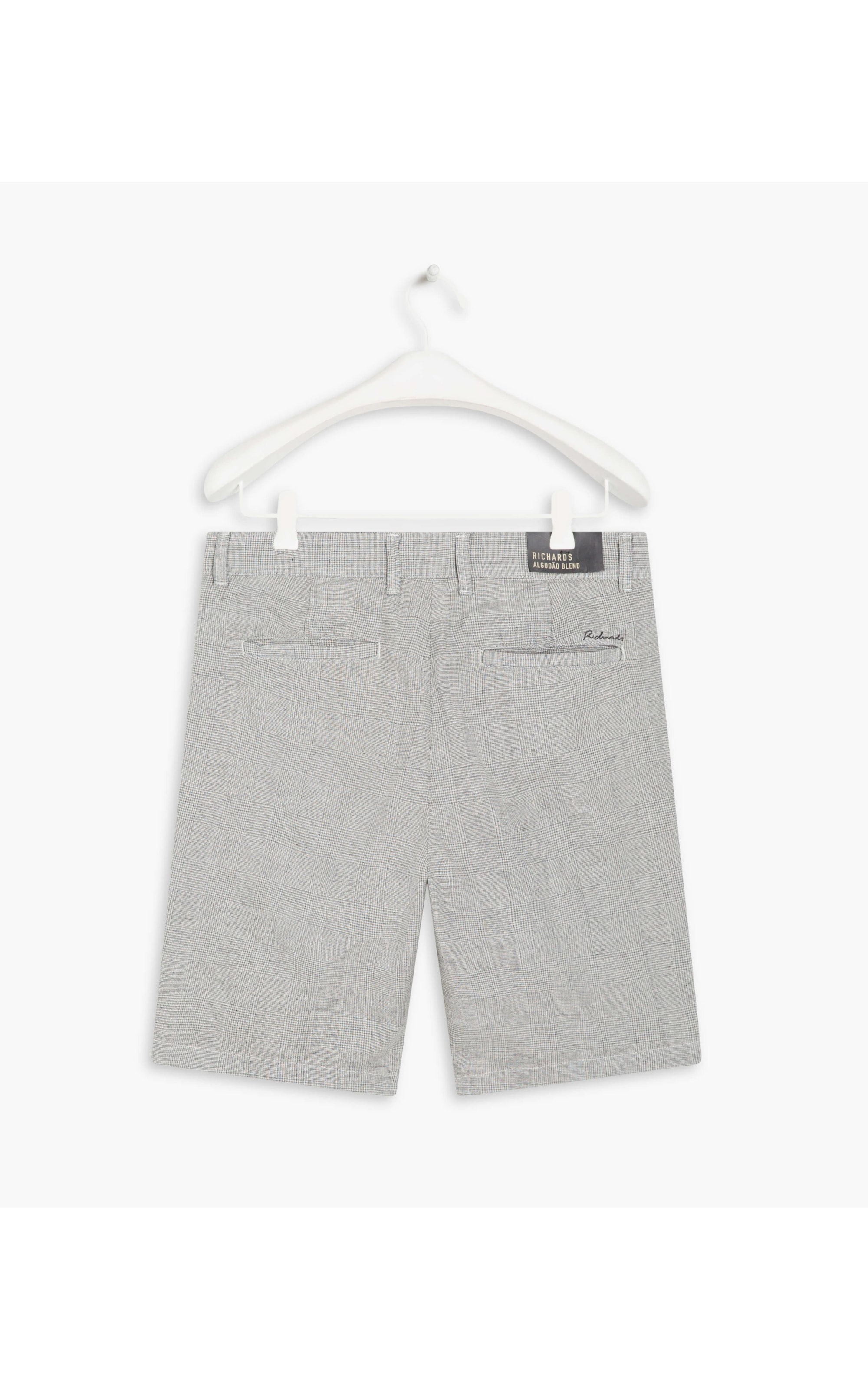 Bermuda Linho  Chino Xadrez Gelo