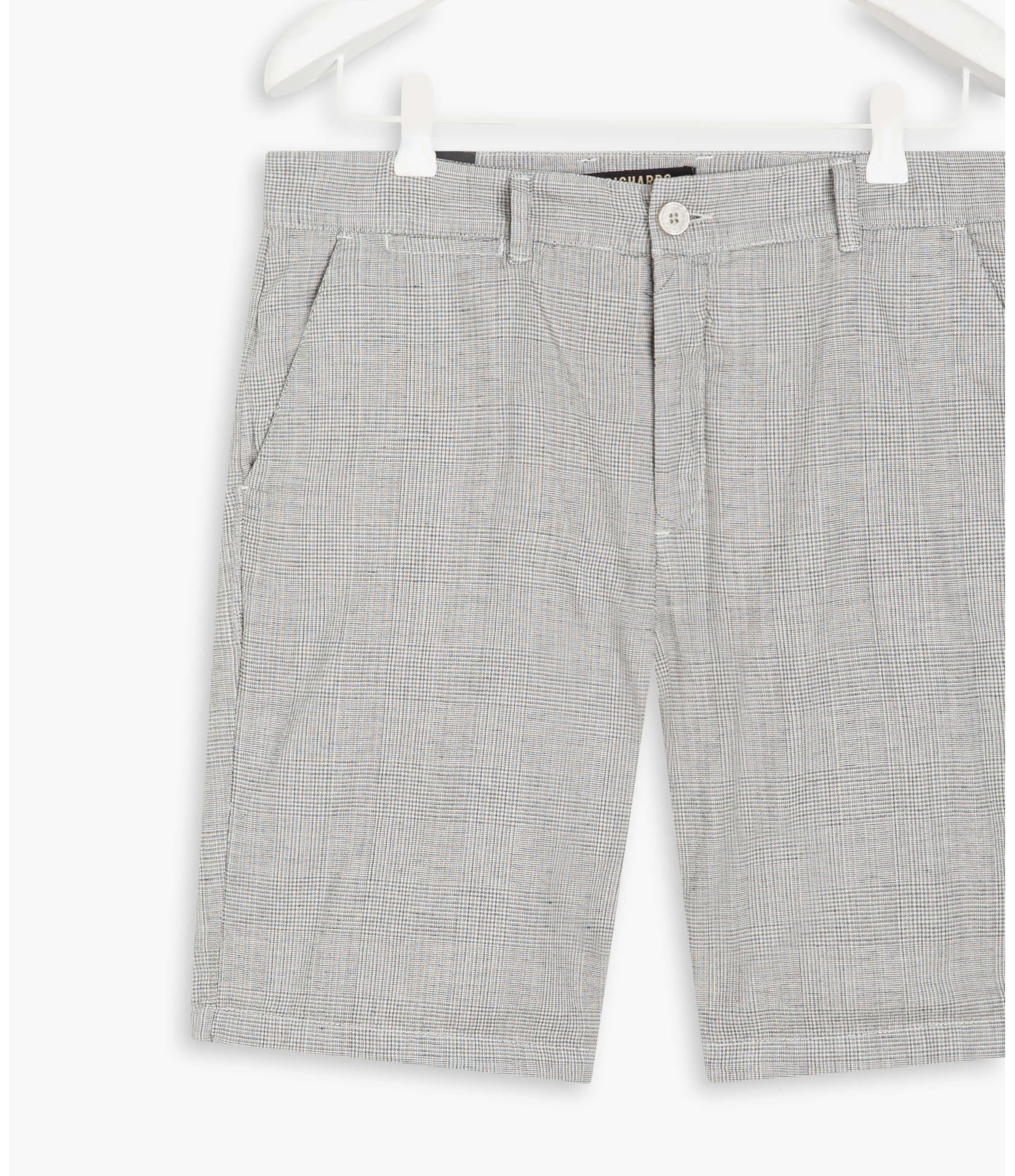 Bermuda Linho  Chino Xadrez Gelo