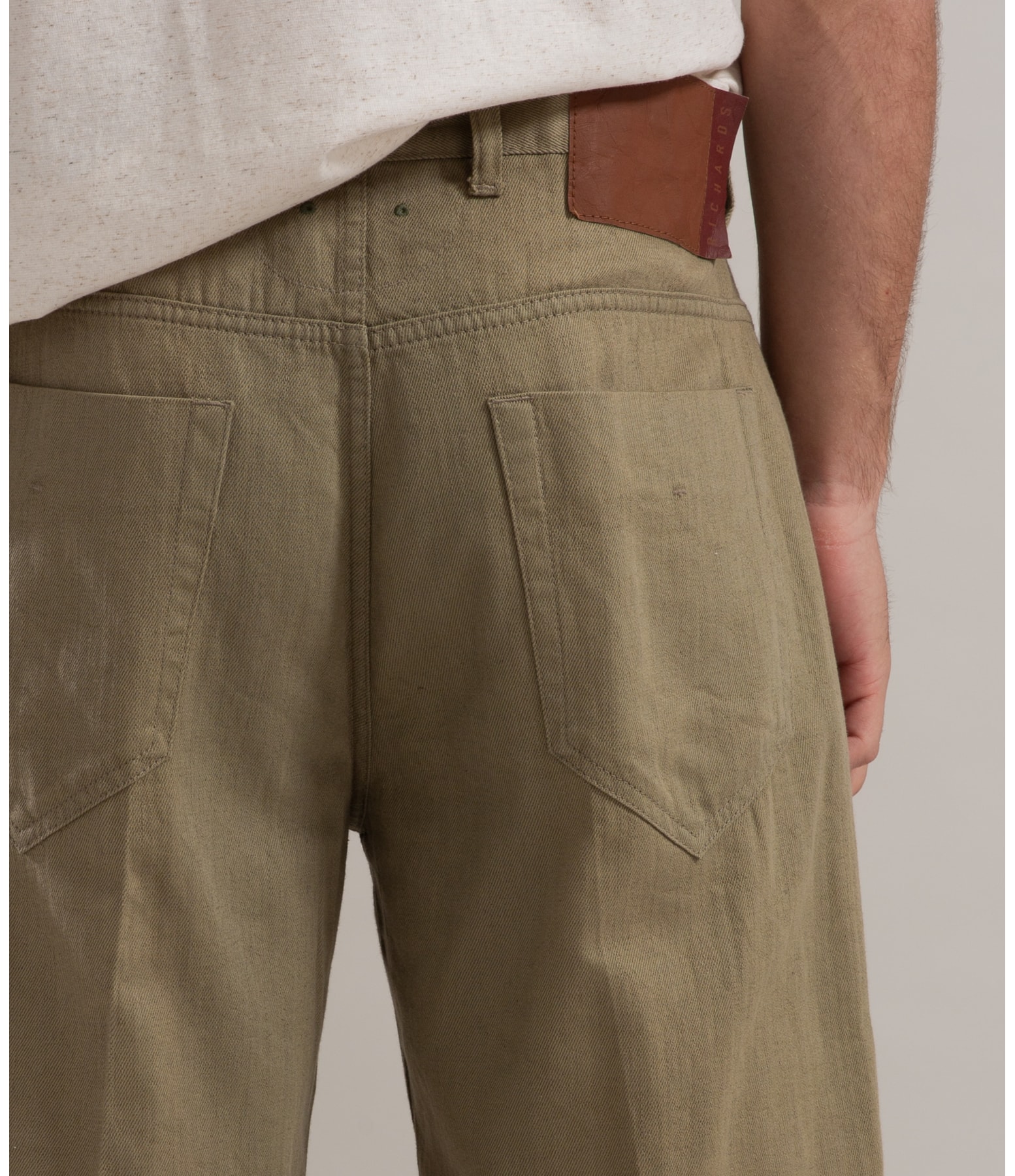 Bermuda Linho  Five Pockets Estonia Verde Militar