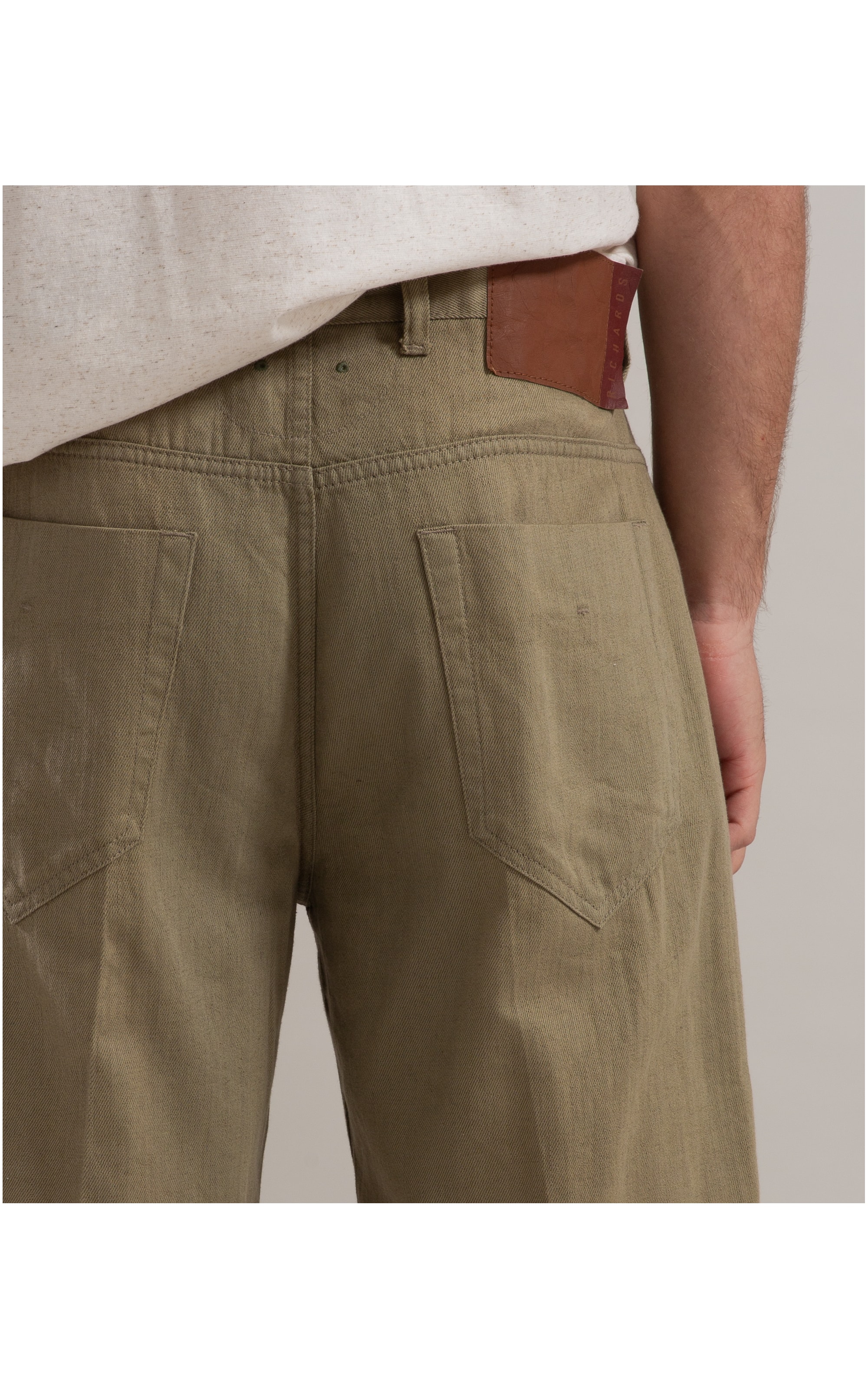 Bermuda Linho  Five Pockets Estonia Verde Militar