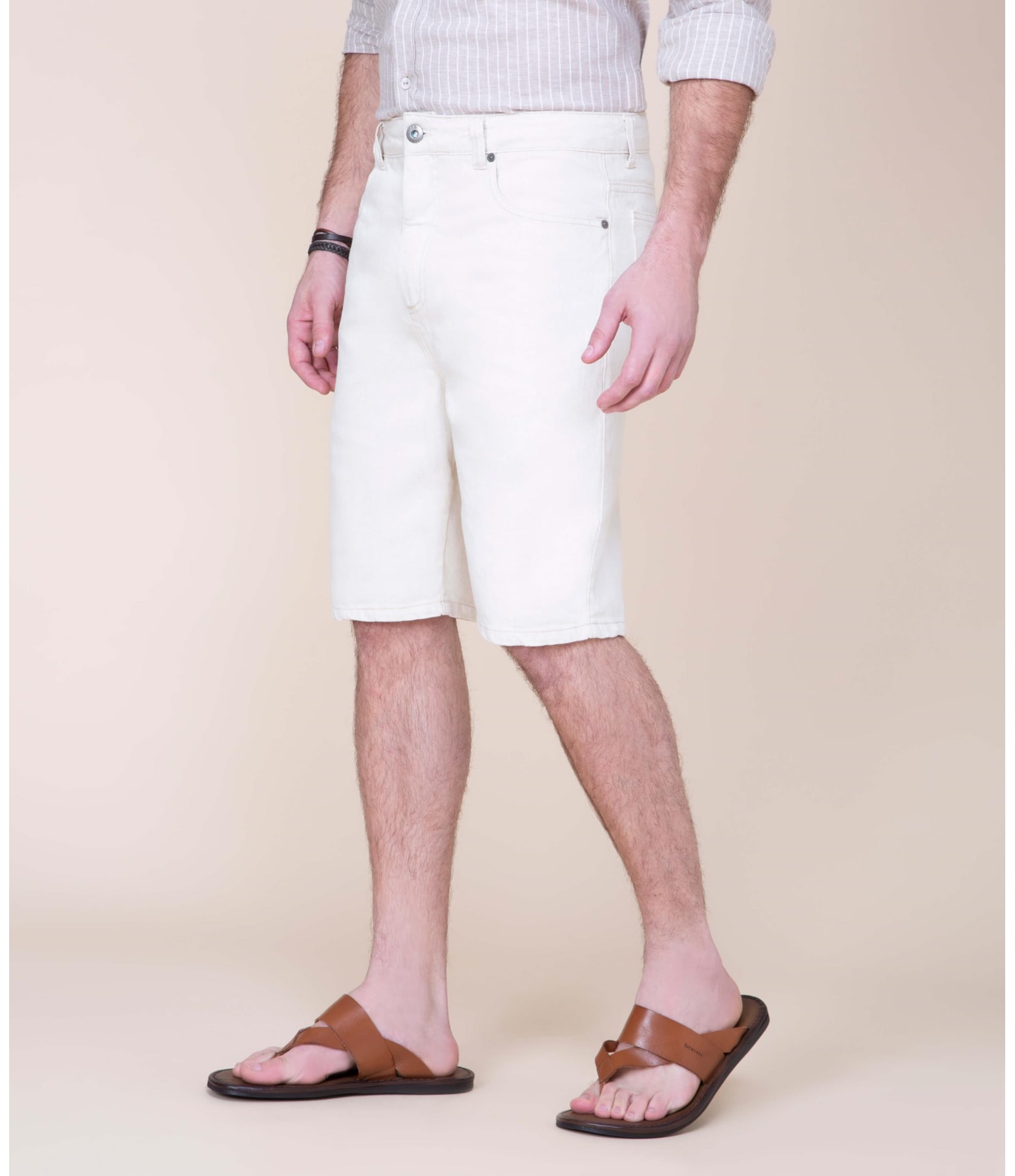 Bermuda Linho  Five Pockets Kactus Natural