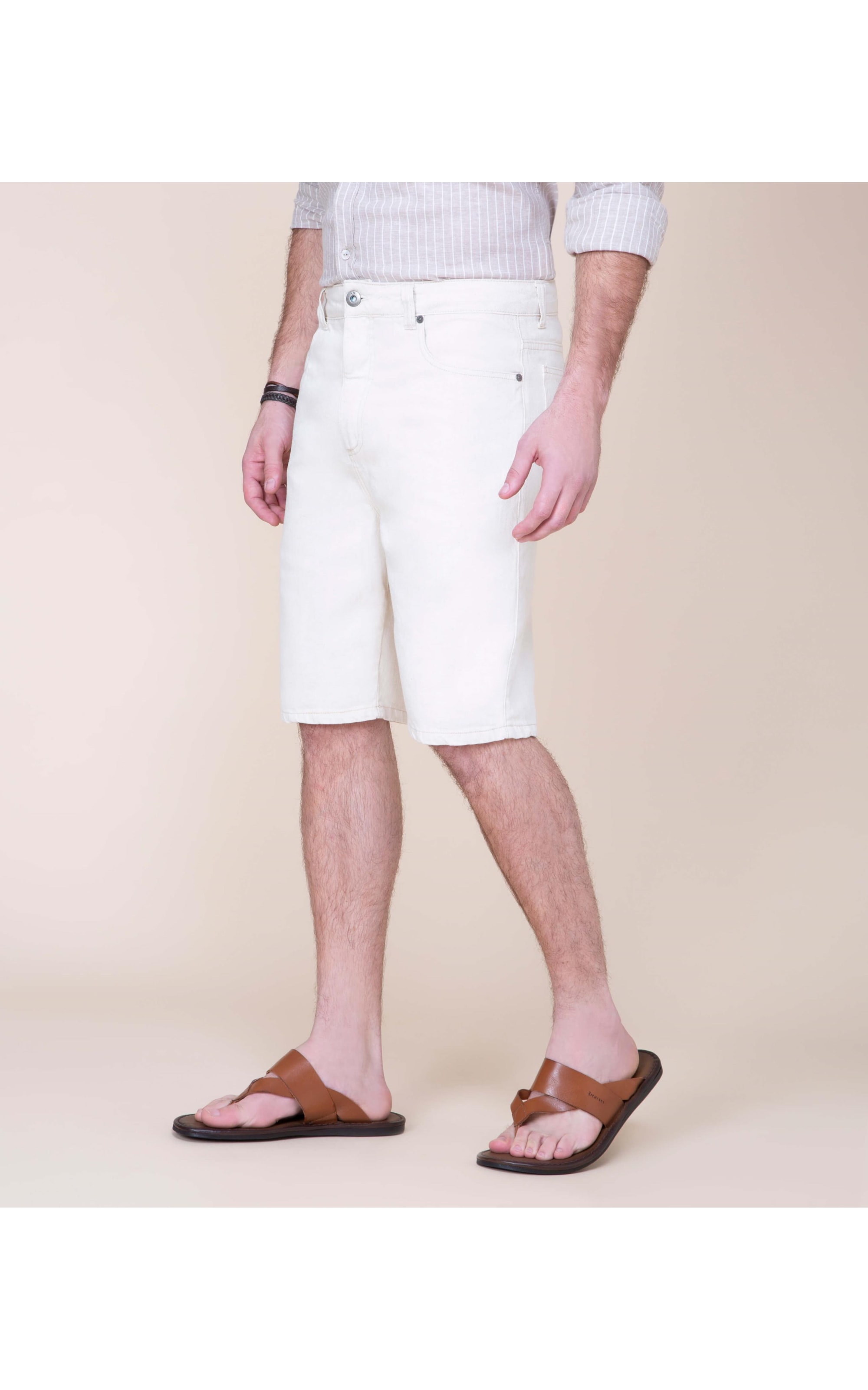 Bermuda Linho  Five Pockets Kactus Natural