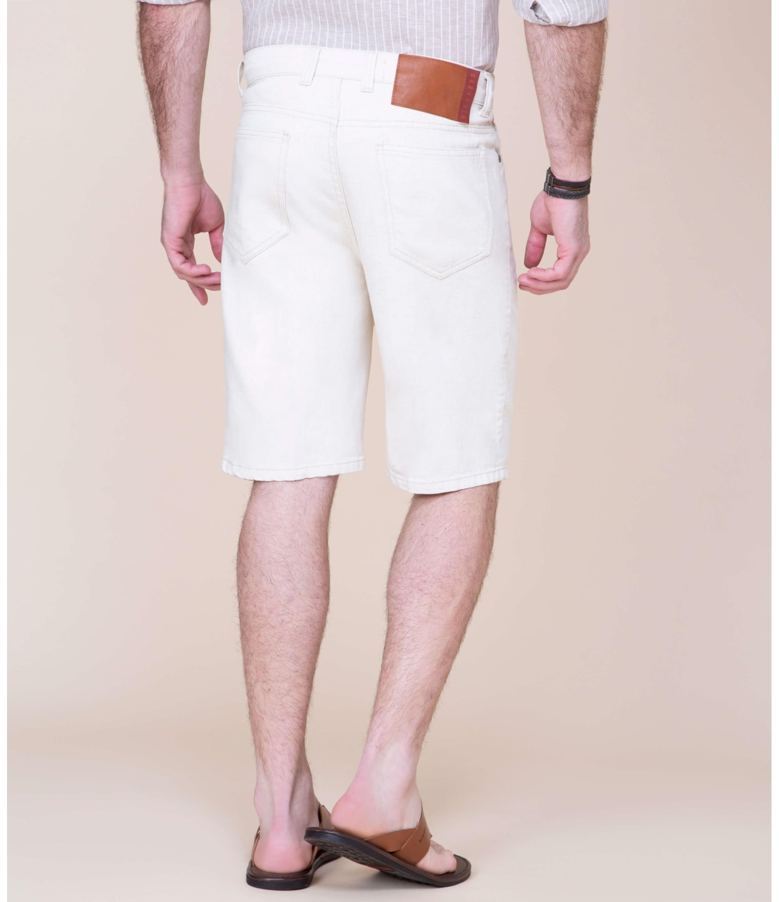 Bermuda Linho  Five Pockets Kactus Natural